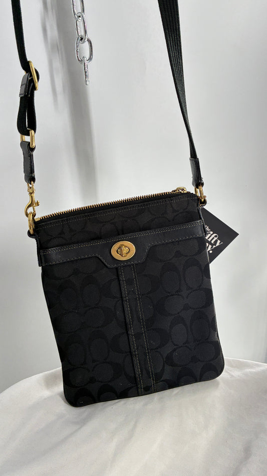 COACH Monogram Black Crossbody Purse