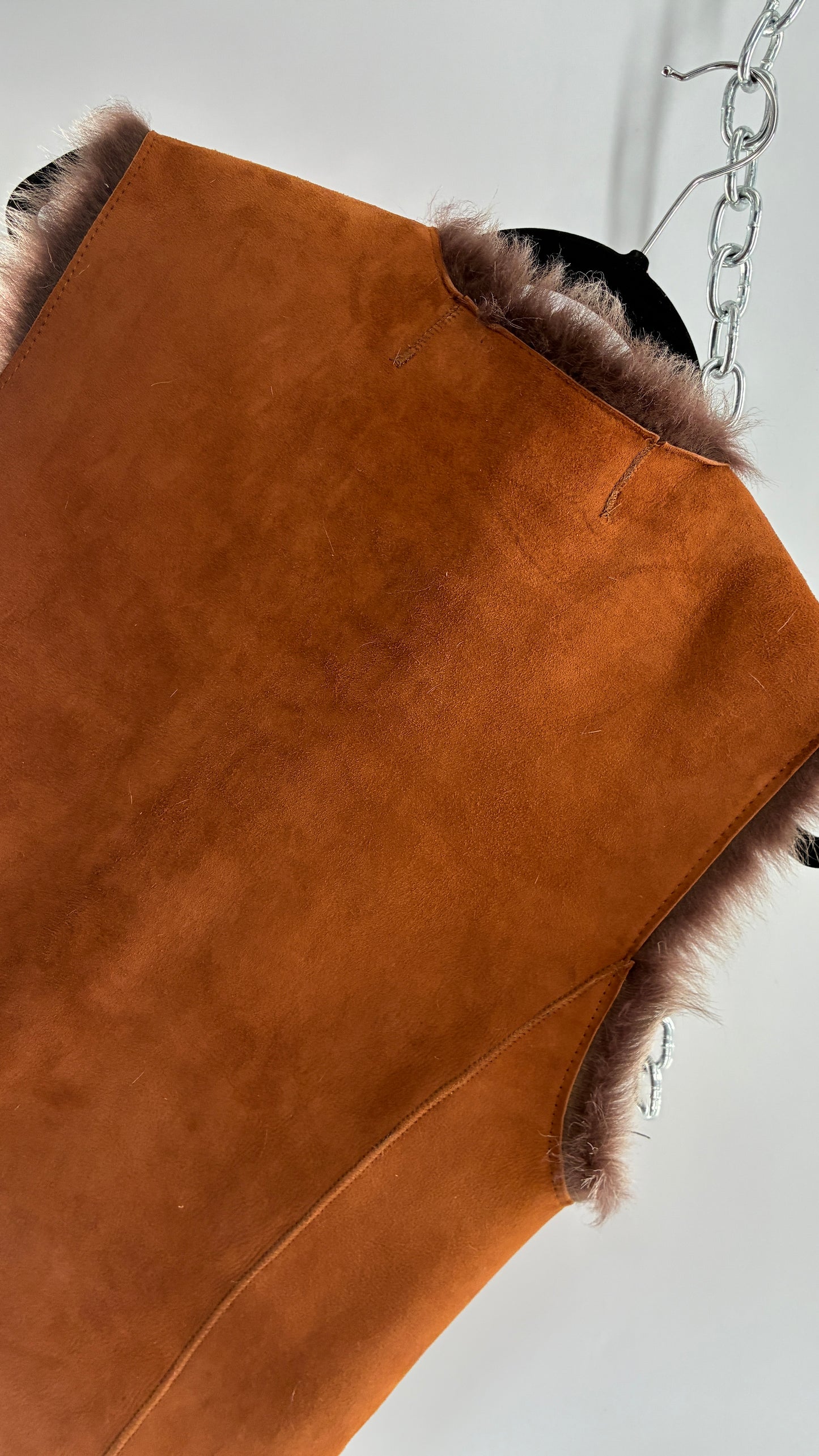 OVERLAND Genuine Fur and Sheepskin Suede Leather Vest Made in France (12)