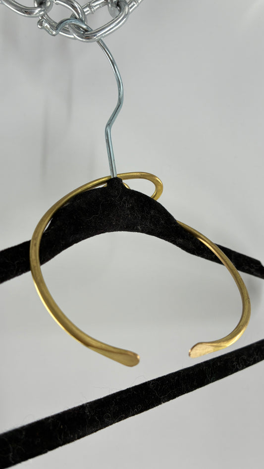 Gold Hammered Choker / Arm Cuff