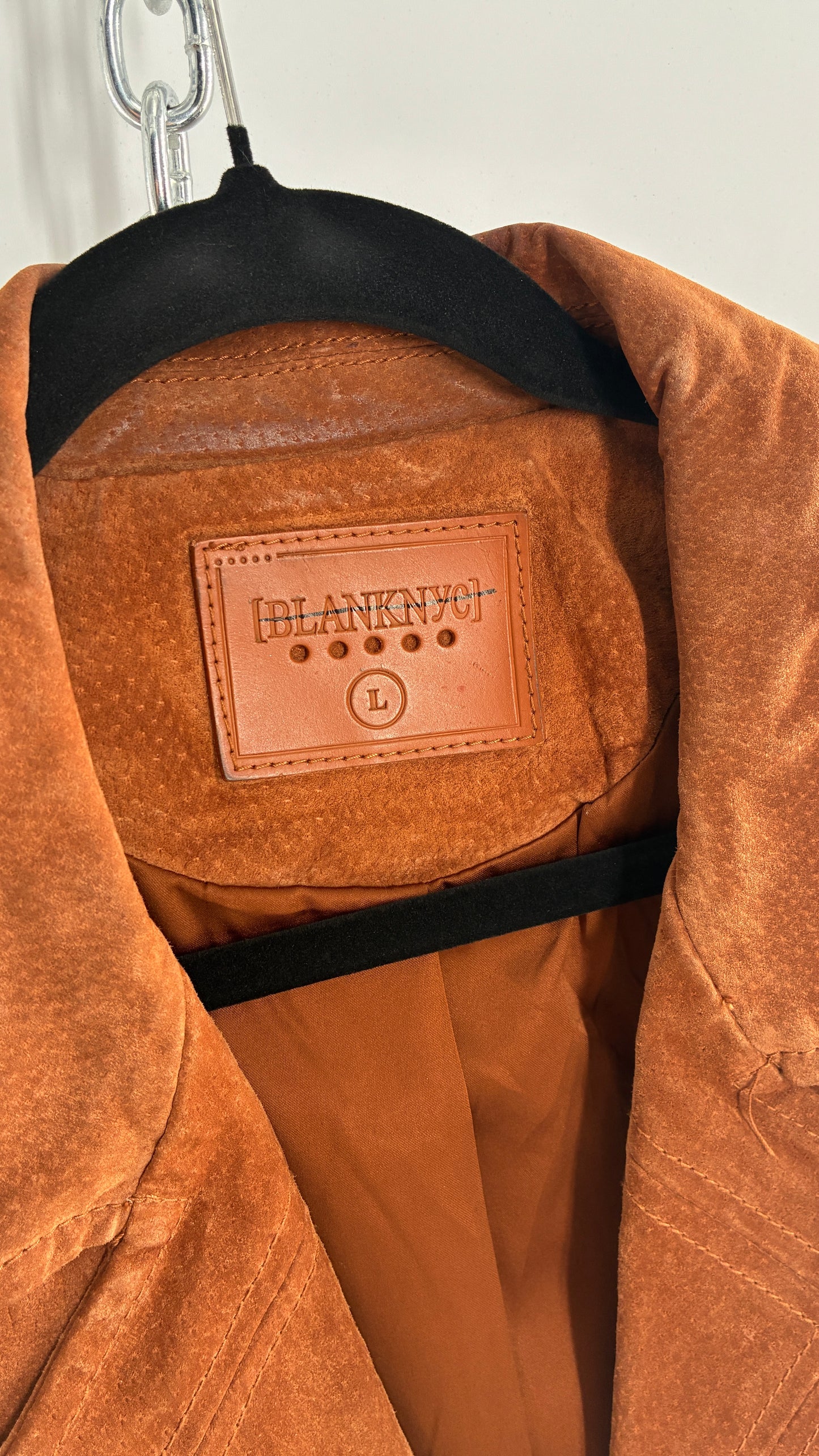 Vintage BLANK NYC Suede Leather Motorcycle Jacket (Large)