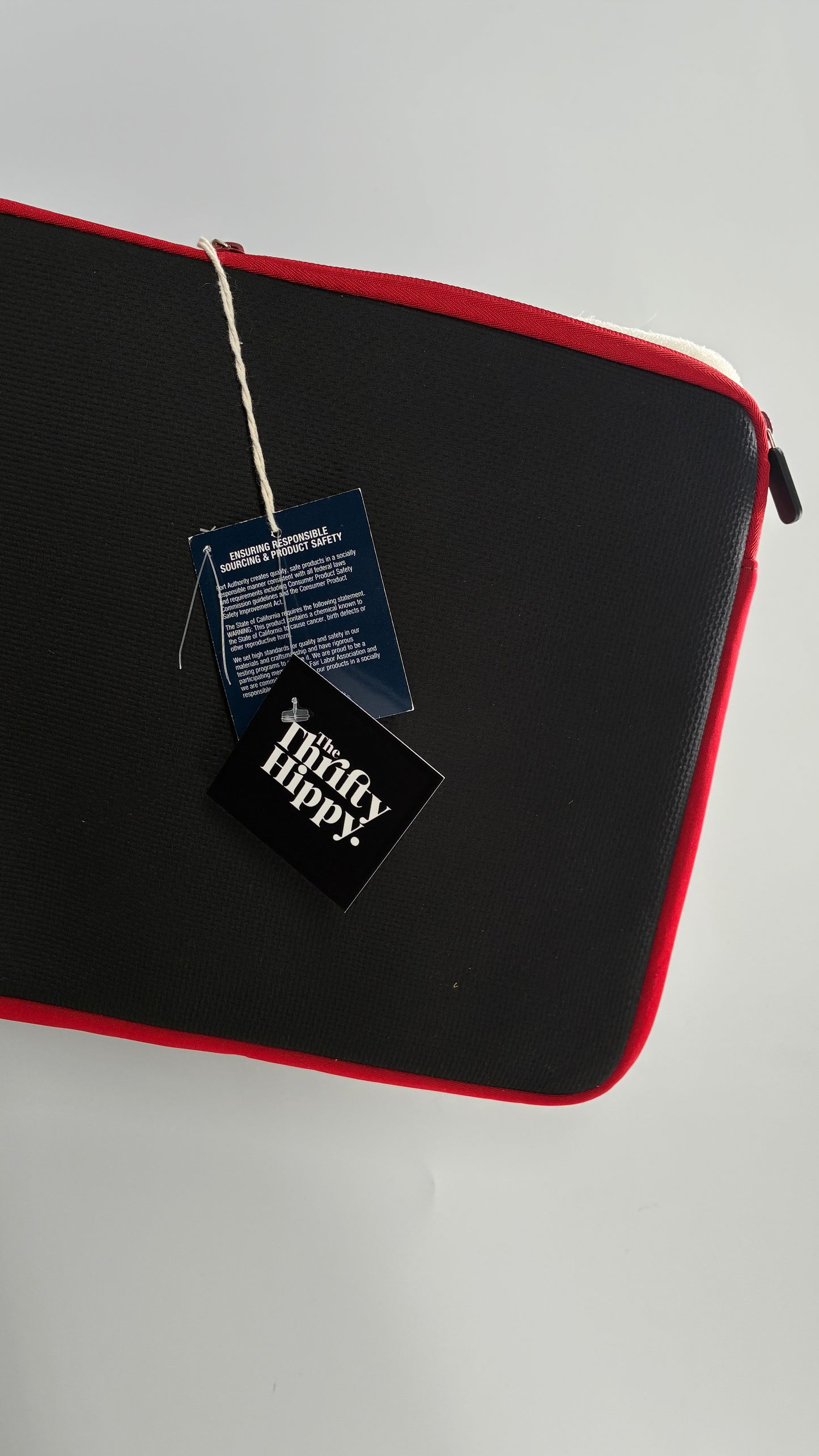 Vintage Port Authority Black and Red Laptop Case with Tags Attached Imported