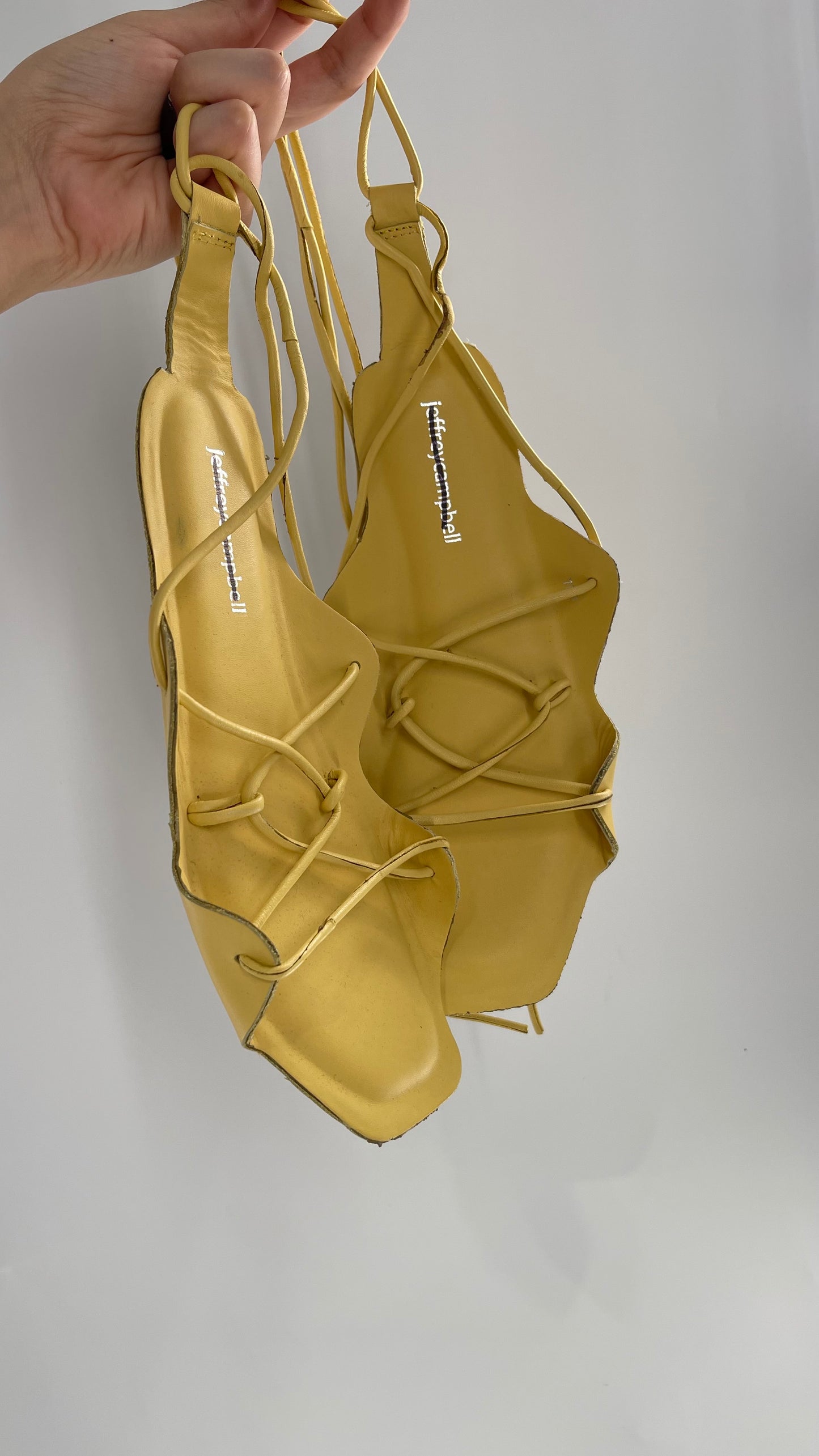 Jeffrey Campbell Dune Drive Yellow Wrap Around Tie Up Sandals (7)