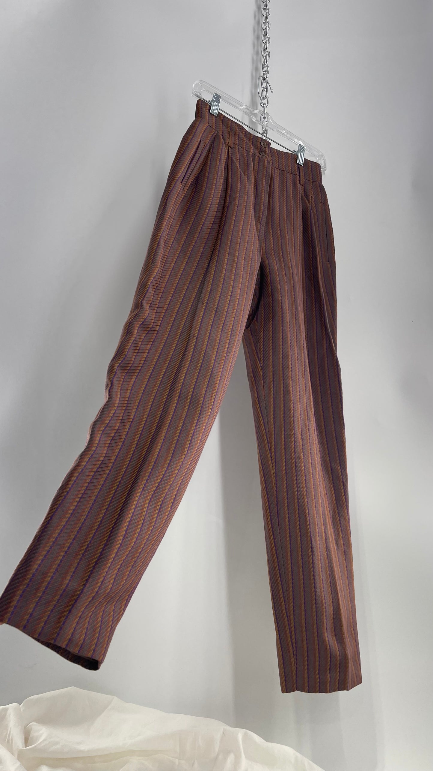 Vintage High Waisted Striped Trouser  (2)