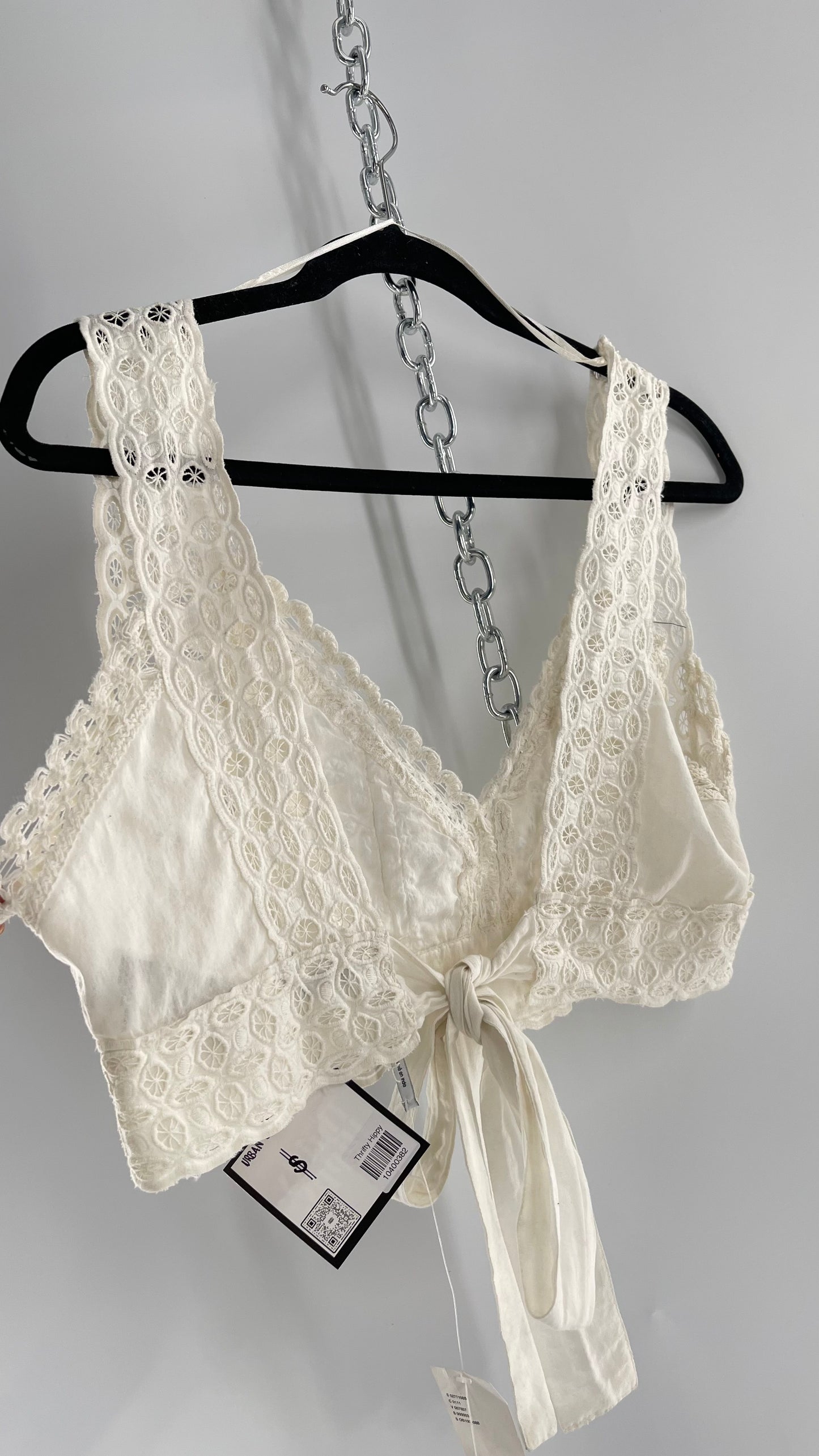 Urban Outfitters White Eyelet Lace Bustier with Tags Attached (Large)