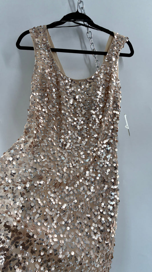 Deadstock Vintage GUESS Champagne Sequin Mini Dress (10)