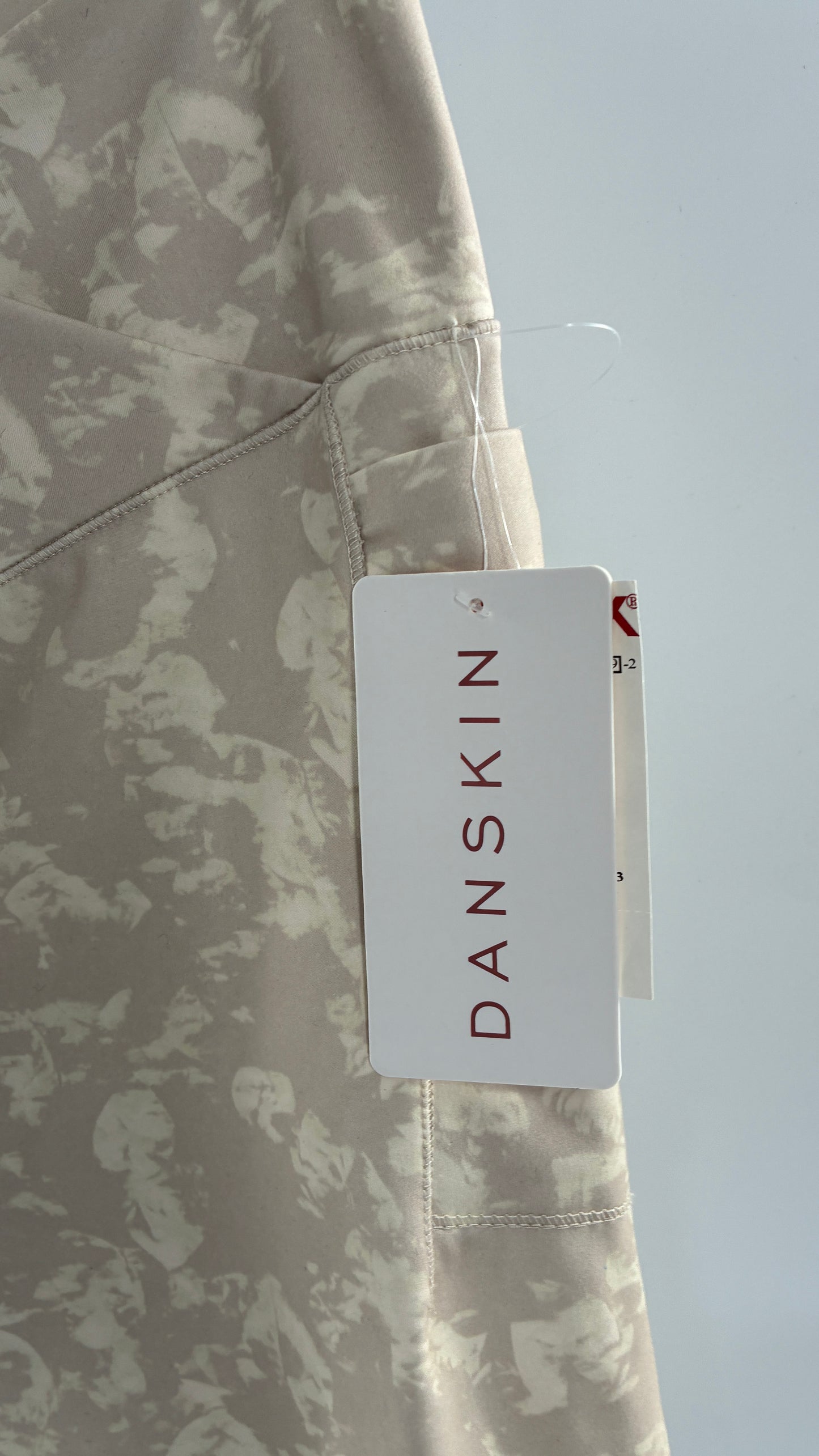DANSKIN Beige Biker Short with Tags Attached (Large)