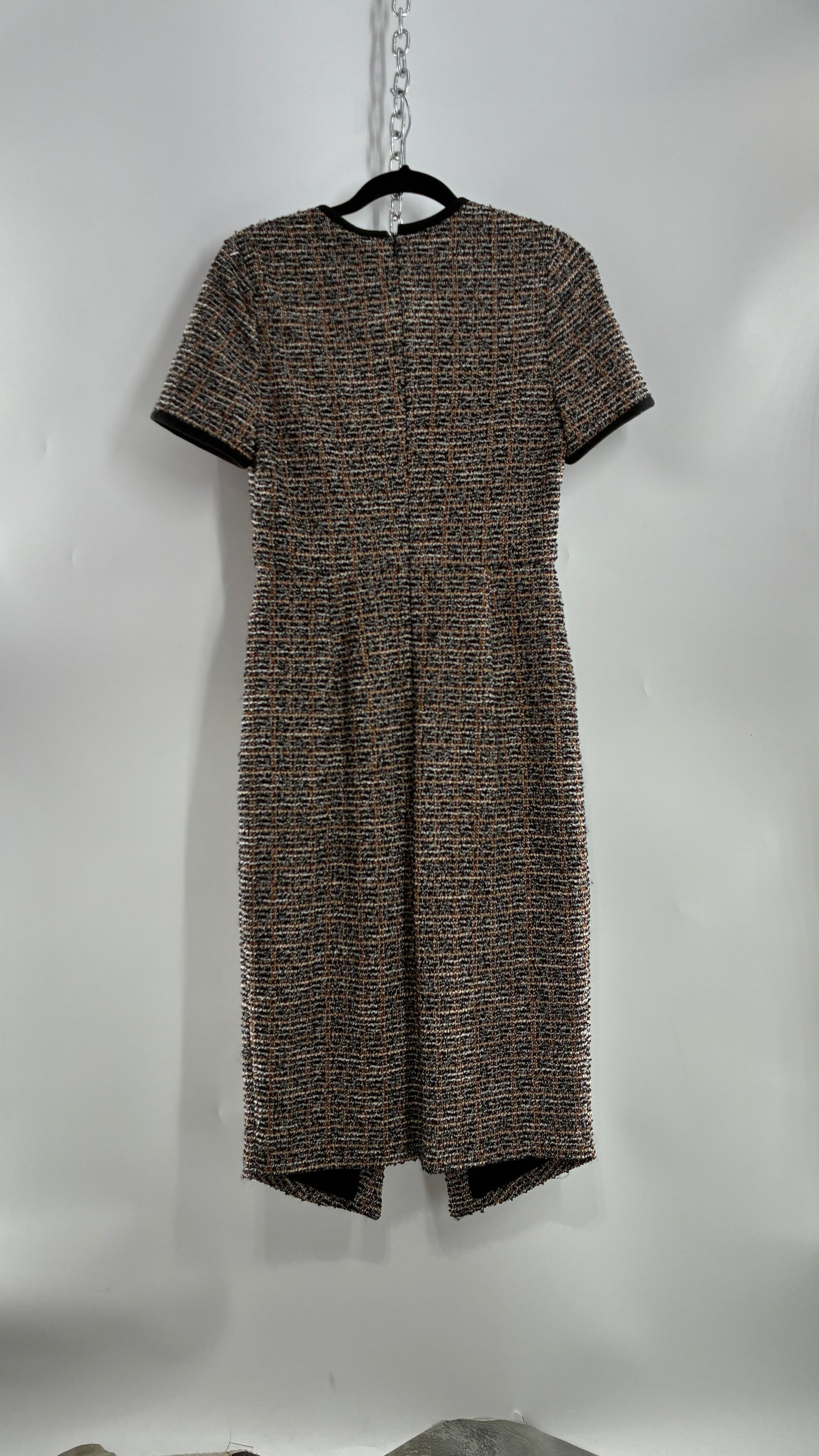 BLACK HALO Tweed Midi Dress with Tags Attached (8)