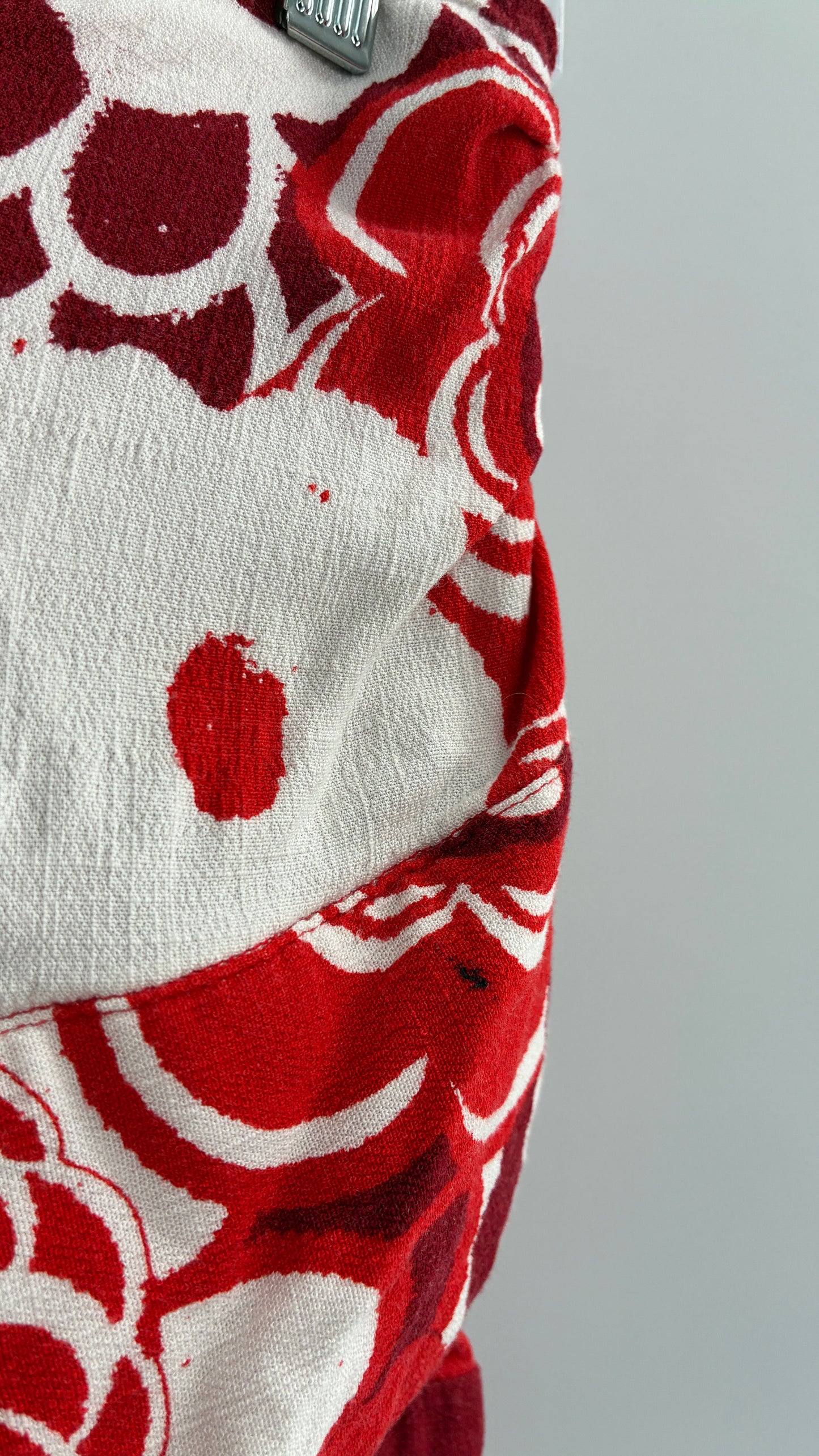 Free People Red and White Floral Mini Skirt (0)