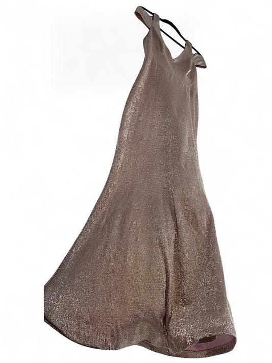 CALVIN KLEIN Nudish Pink Shimmer Sheen Mermaid Dress (10)