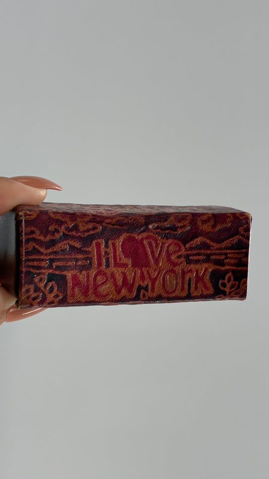 Vintage 1980s I ♥️ NEW YORK Leather Lipstick Case