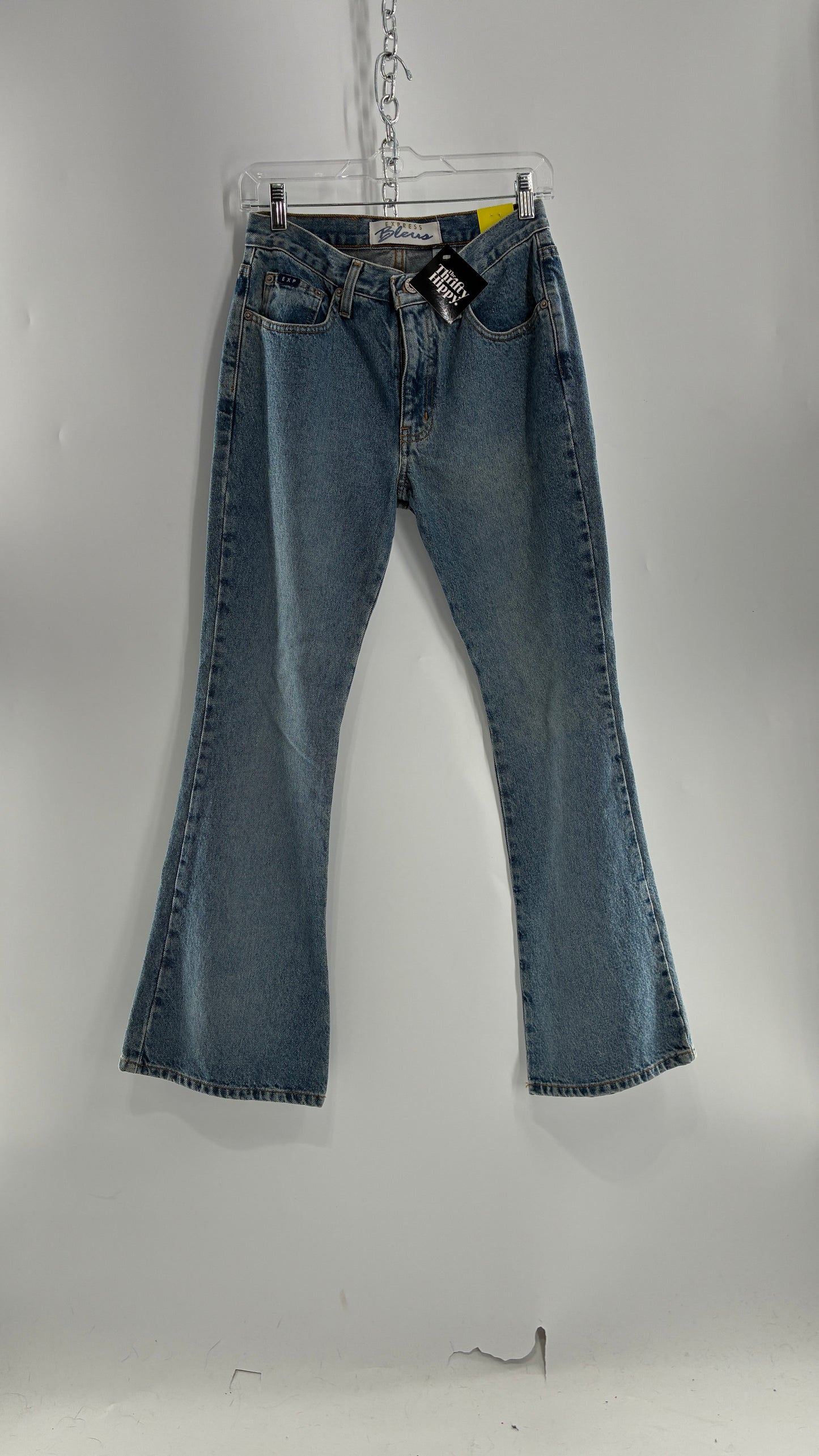 Deadstock Vintage Express Bleus Light Wash Short Flares Made in Mexico (5/6)