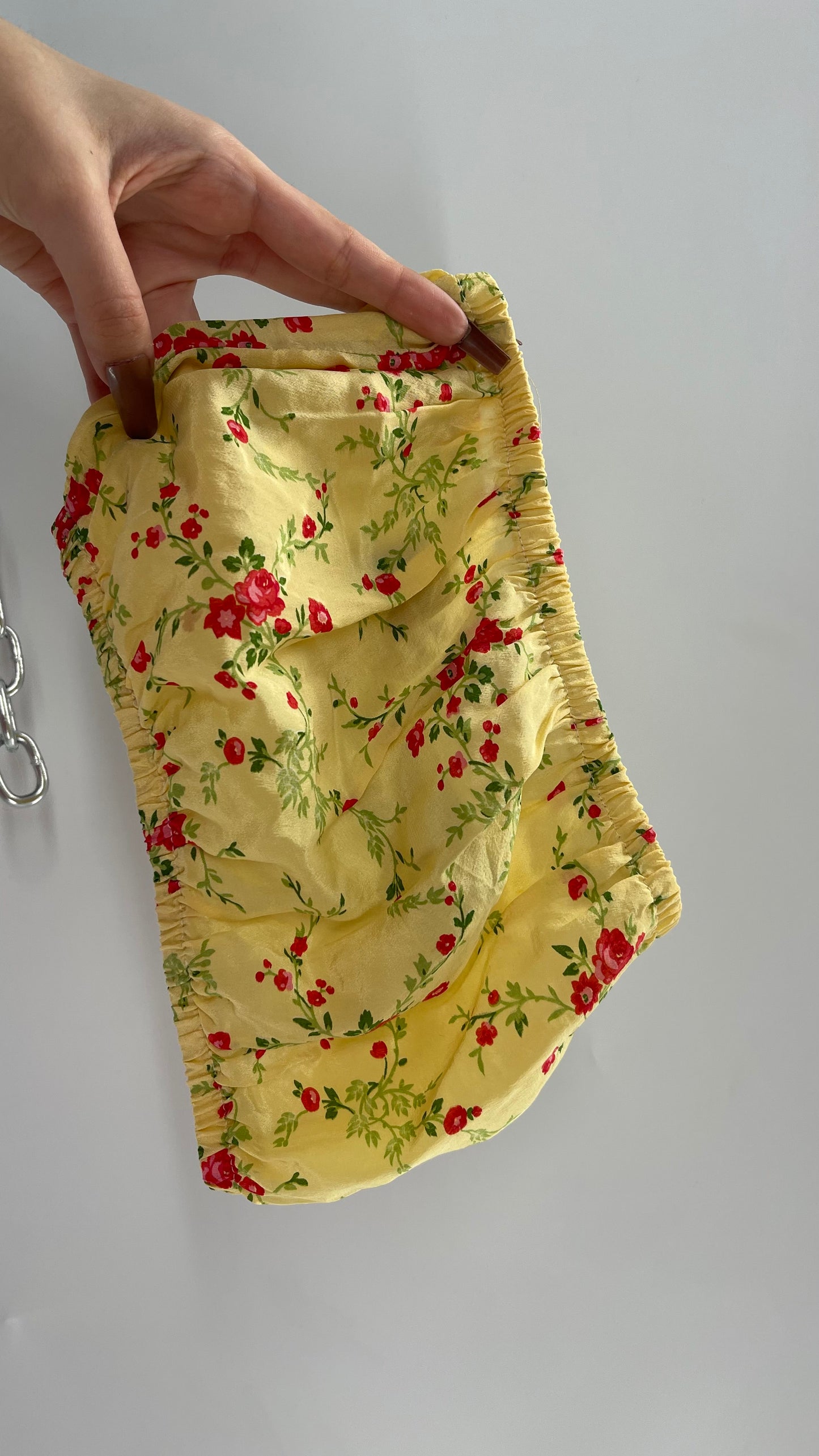 Urban Outfitters Renewal Yellow Floral Bandeau (S/M)