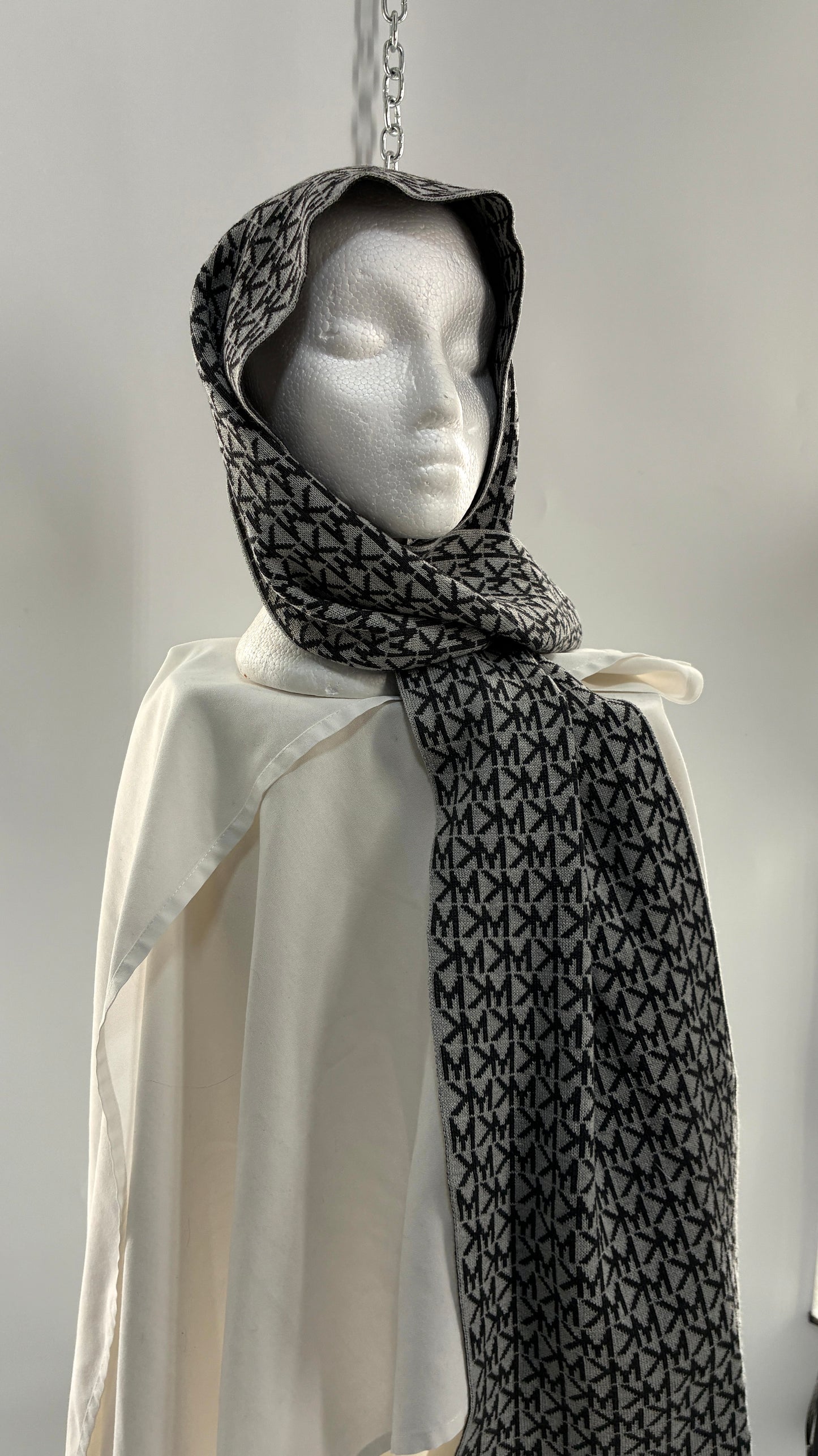 Vintage Michael Kors Reversible Monogram Scarf