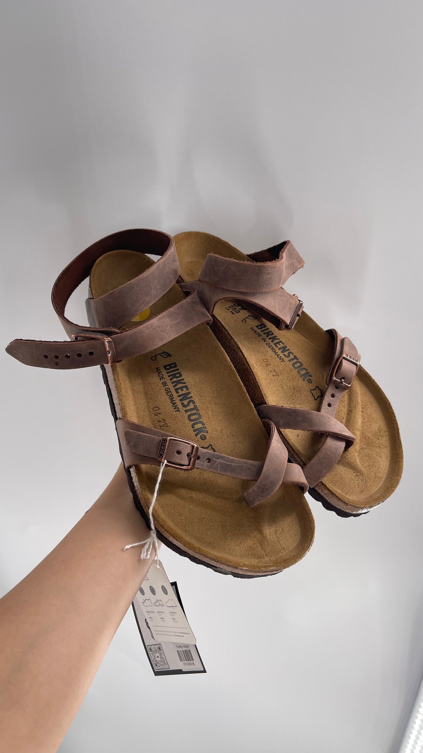 BIRKENSTOCK YARA Leather Strappy Sandal with Tags Attached (8)