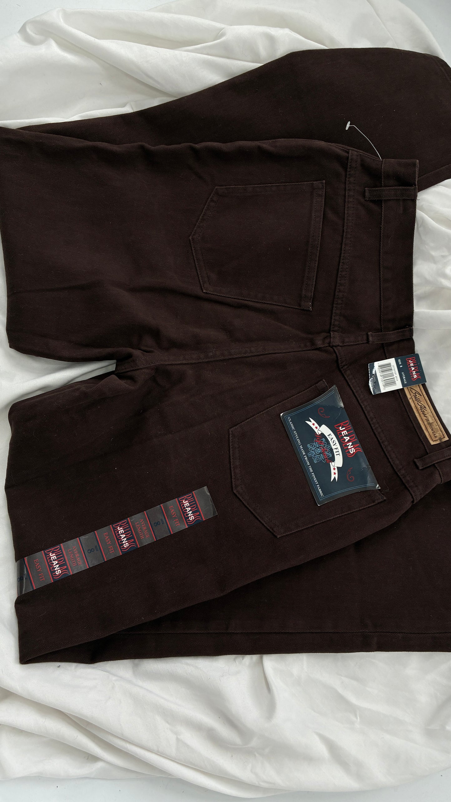 Deadstock Vintage BILL BLASS Brown High Waisted Mom Jeans