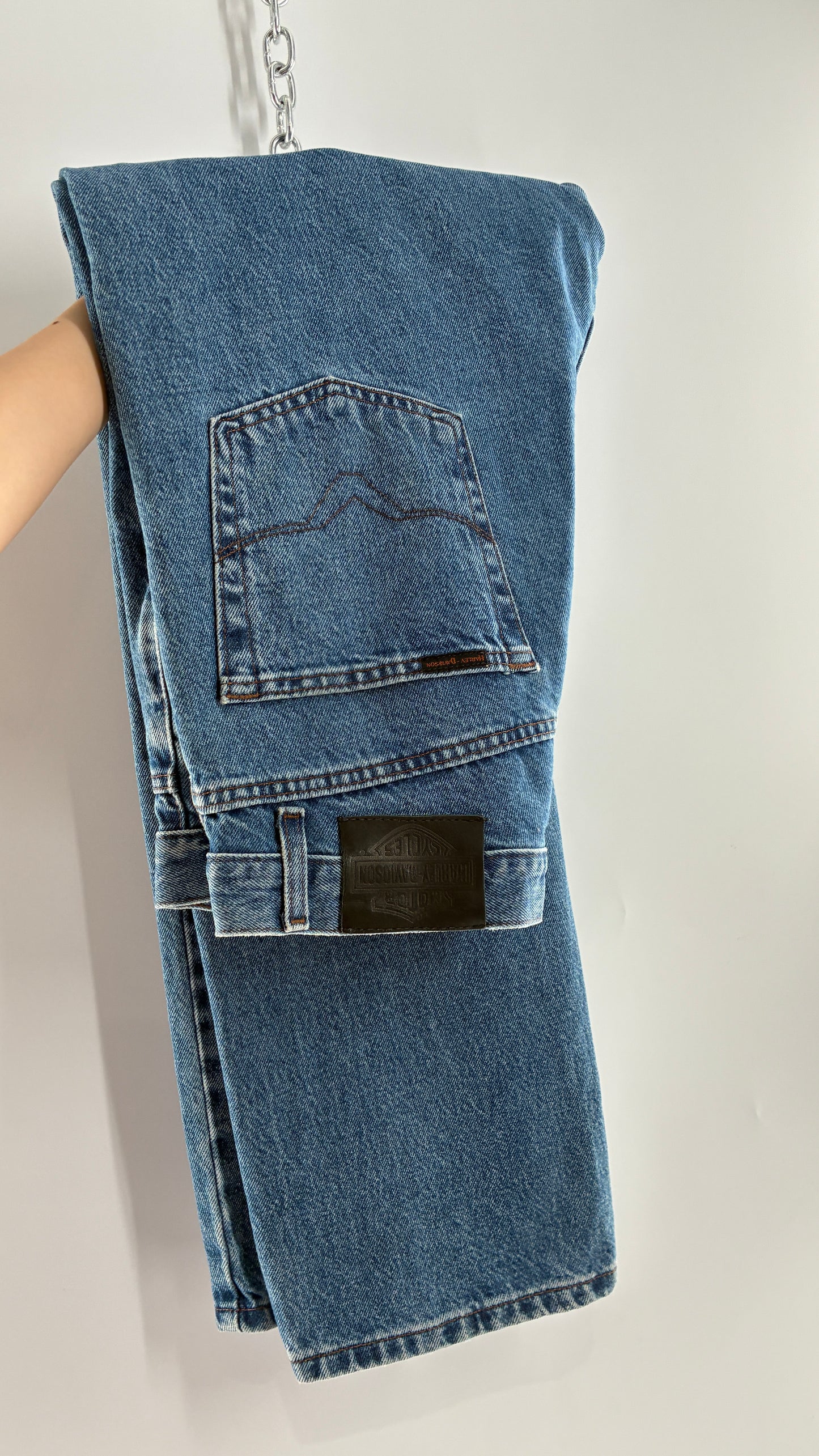 Vintage Harley Davidson Unisex Straight Leg Jeans (36x32)