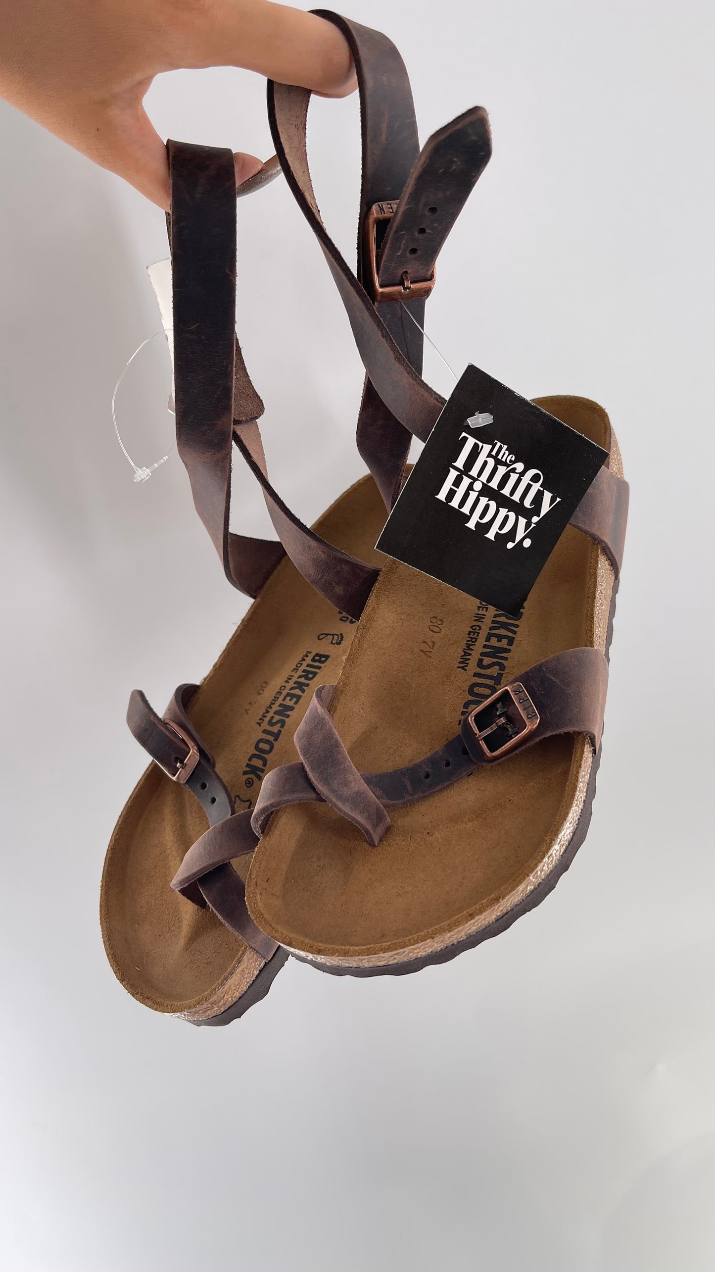 BIRKENSTOCK YARA Leather Strappy Sandal with Tags Attached (36)