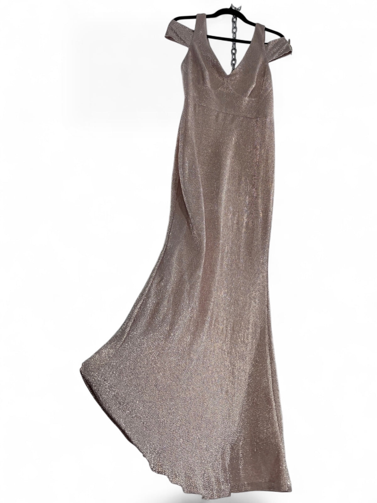 CALVIN KLEIN Nudish Pink Shimmer Sheen Mermaid Dress (10)