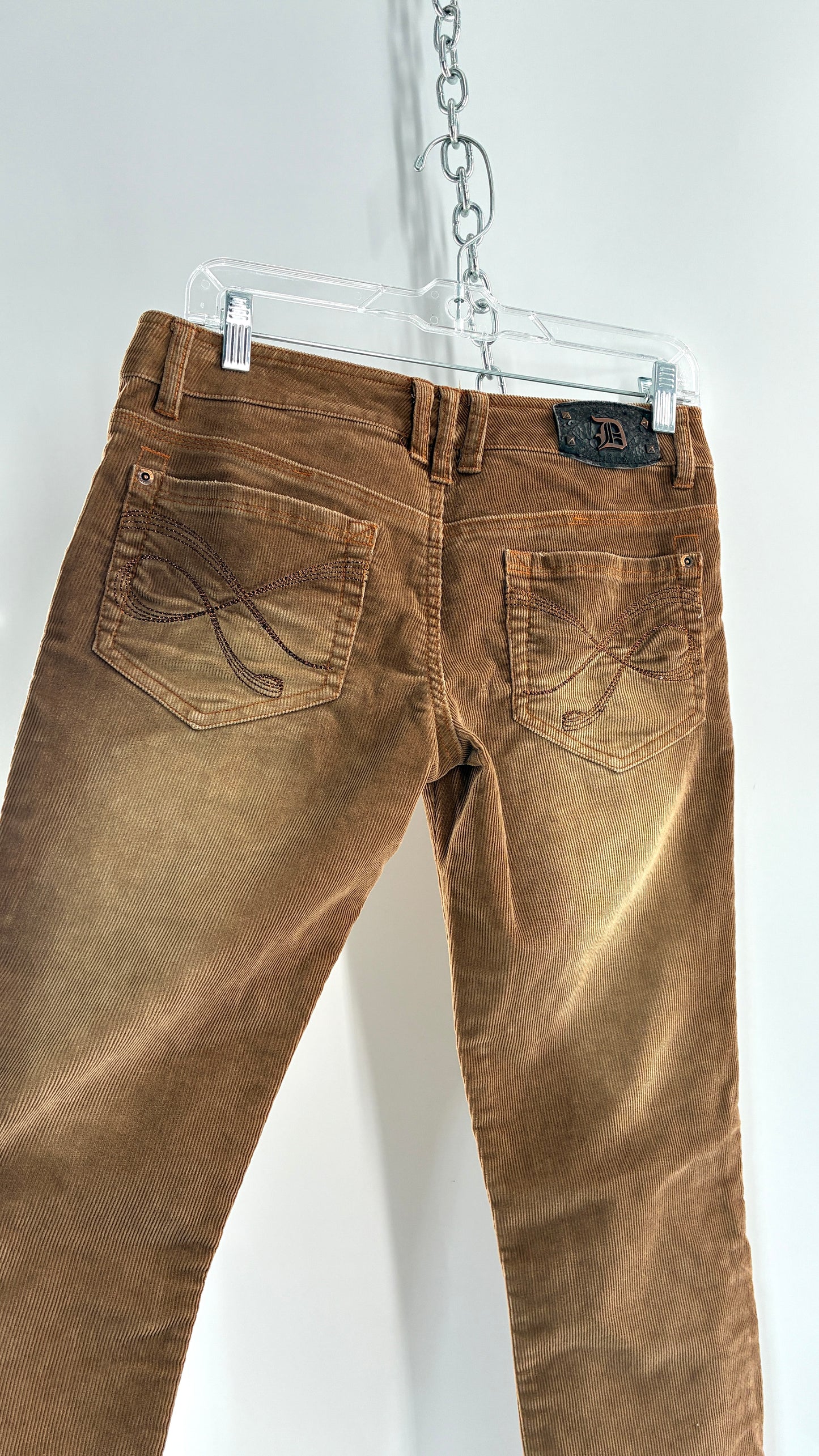 Vintage DOLLHOUSE Ultra Low Rise Corduroys with Distressed Jacron and Fade Detail (5)
