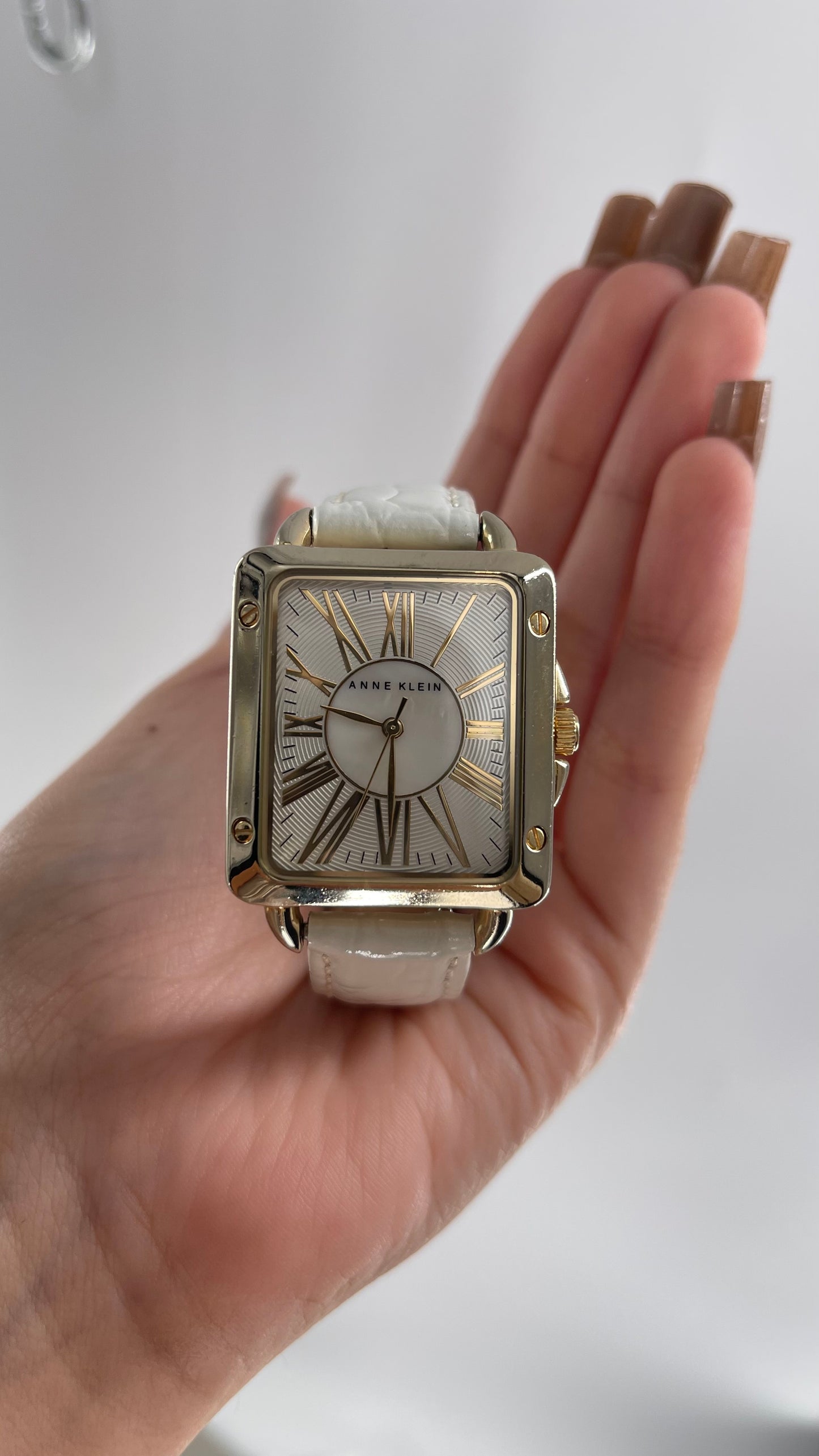 Vintage Skinny Watch with Two Straps