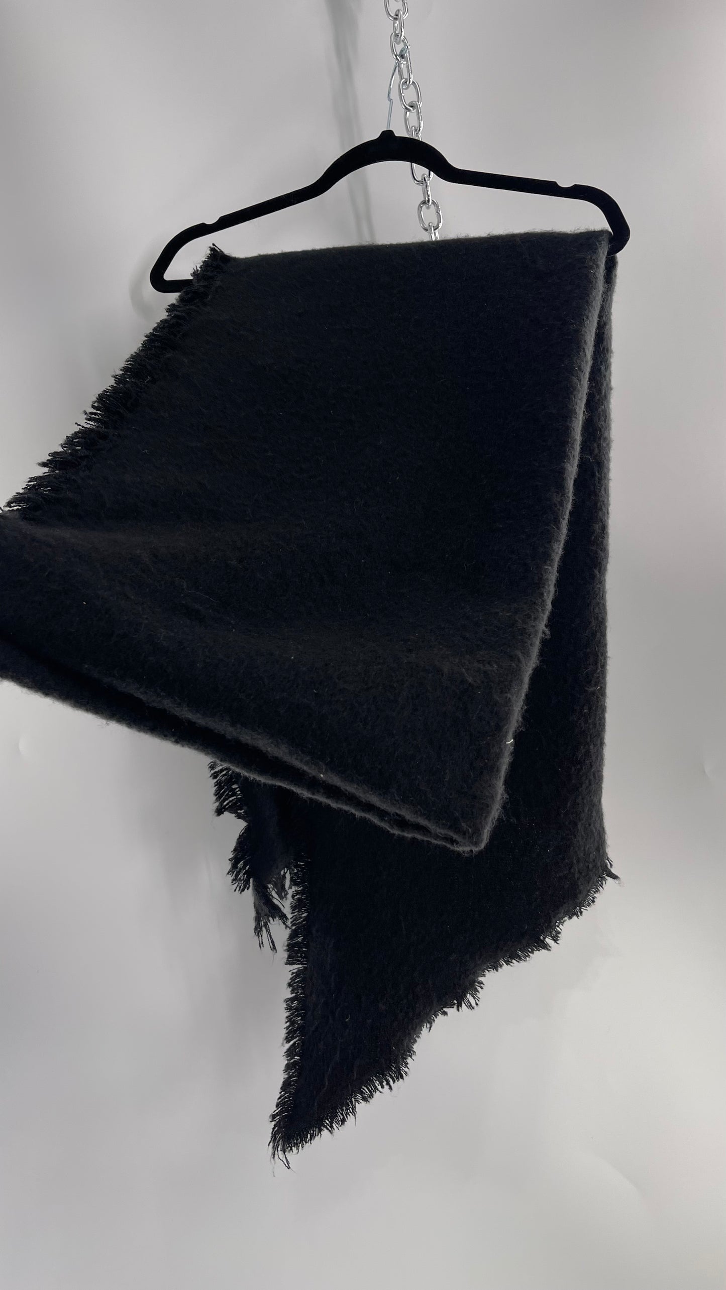 Free people Ultra Thick Voluminous Black Scarf