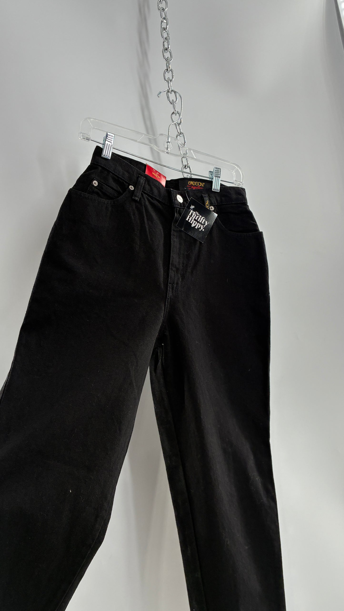 Deadstock Vintage 1980s SASSON Black High Waisted Mom Jean (7/8)