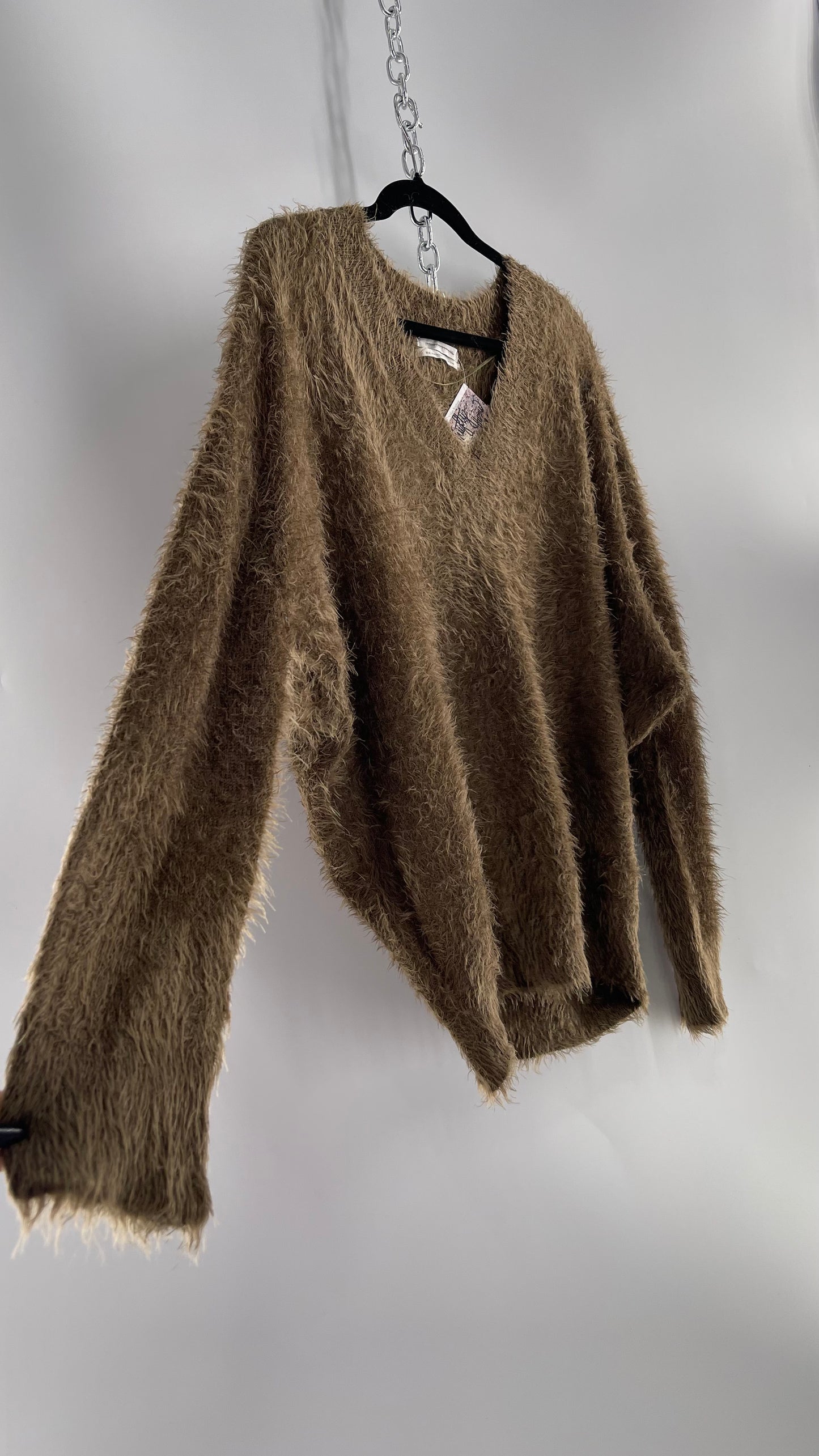 Urban Outfitters Olive Shag Fuzzy Sweater (Medium)