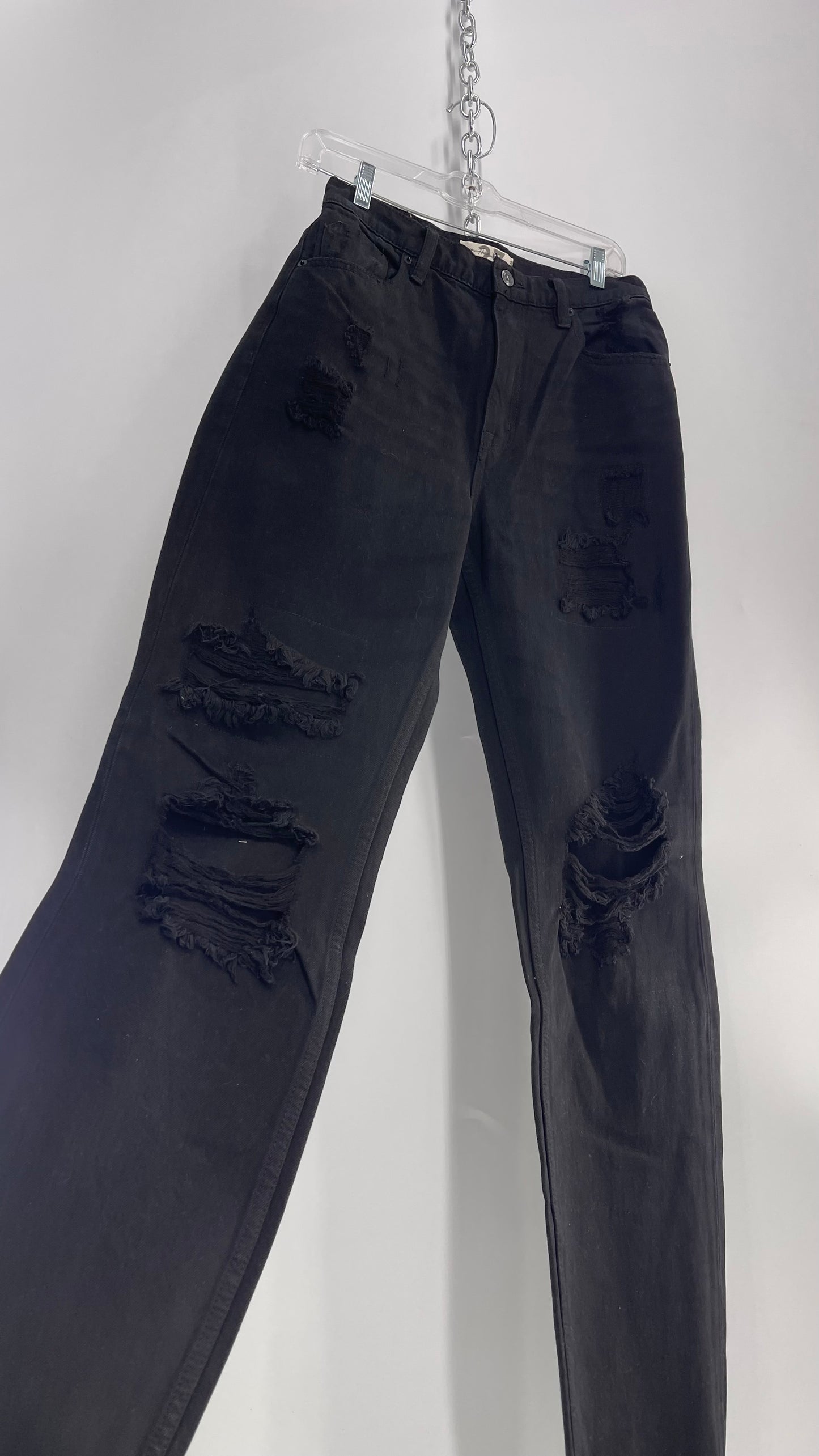 Free People Black Distressed Jeans (27)