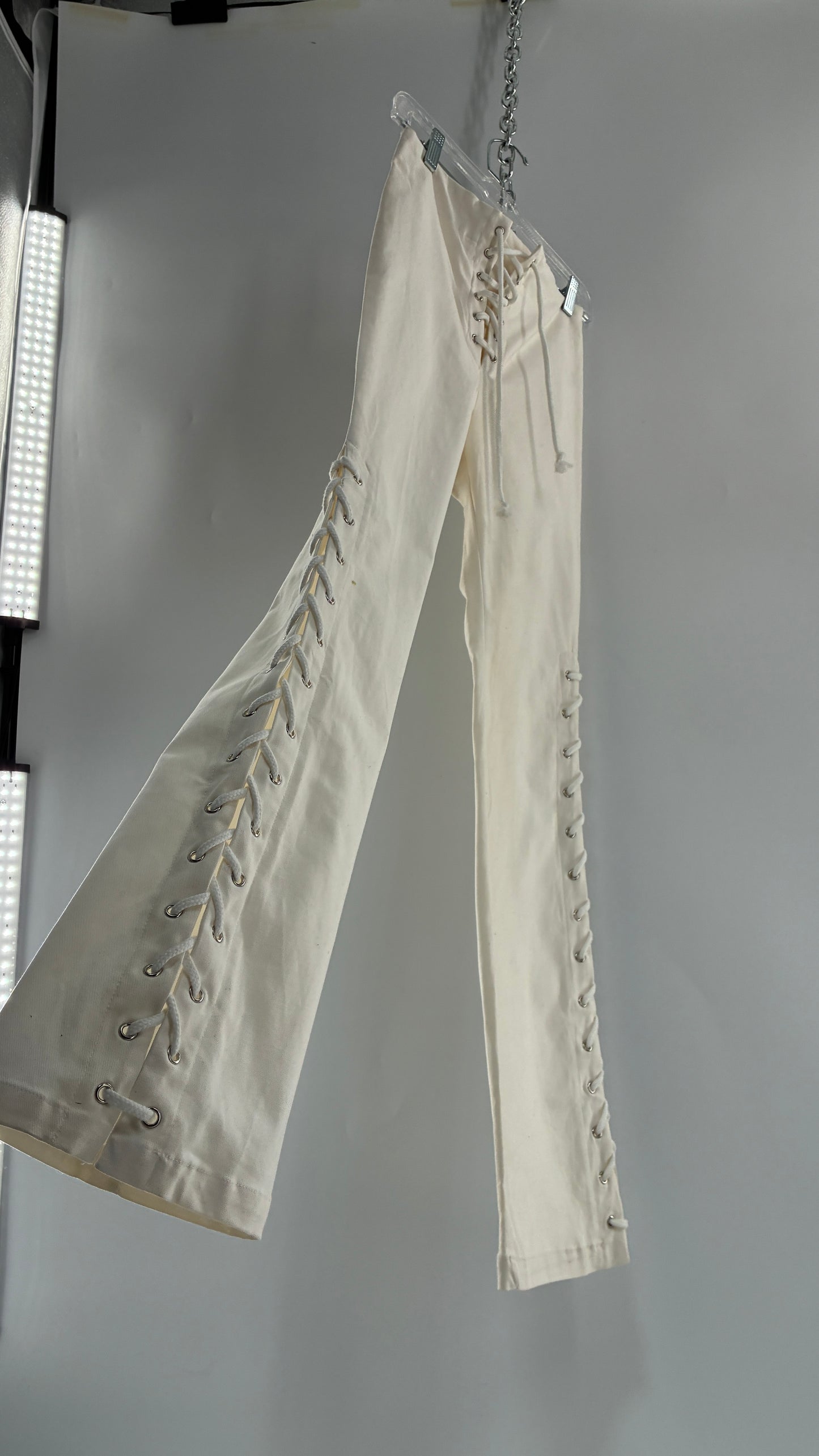 Vintage Off White Bottoms with Lace Up Closure + Legs (Small)