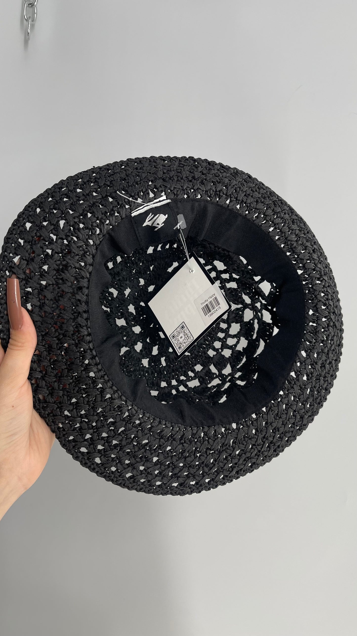 Peter Rabbit Black Straw Sun Hat
