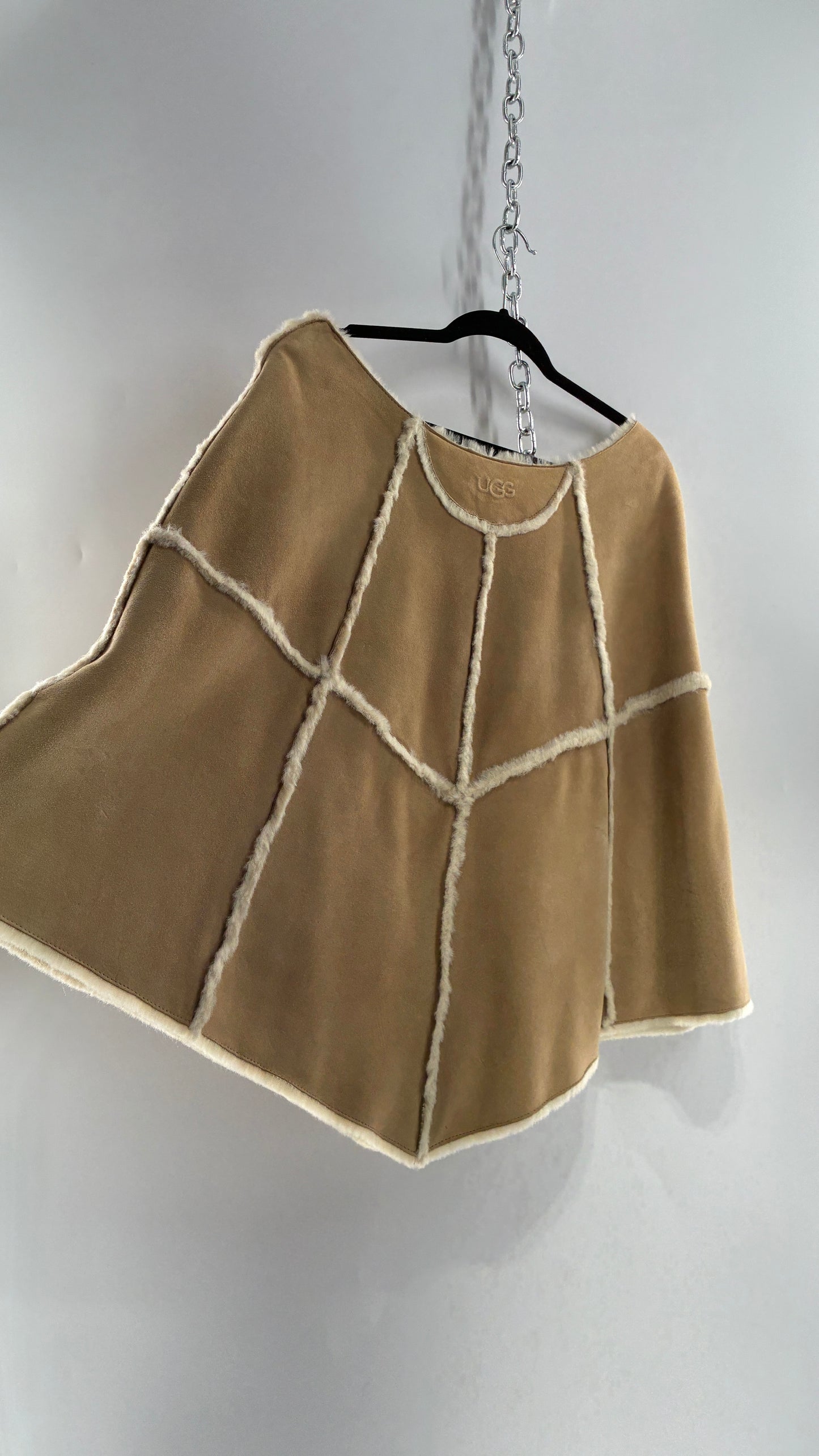 Vintage UGG Leather Mouton Poncho Cape (S/M)