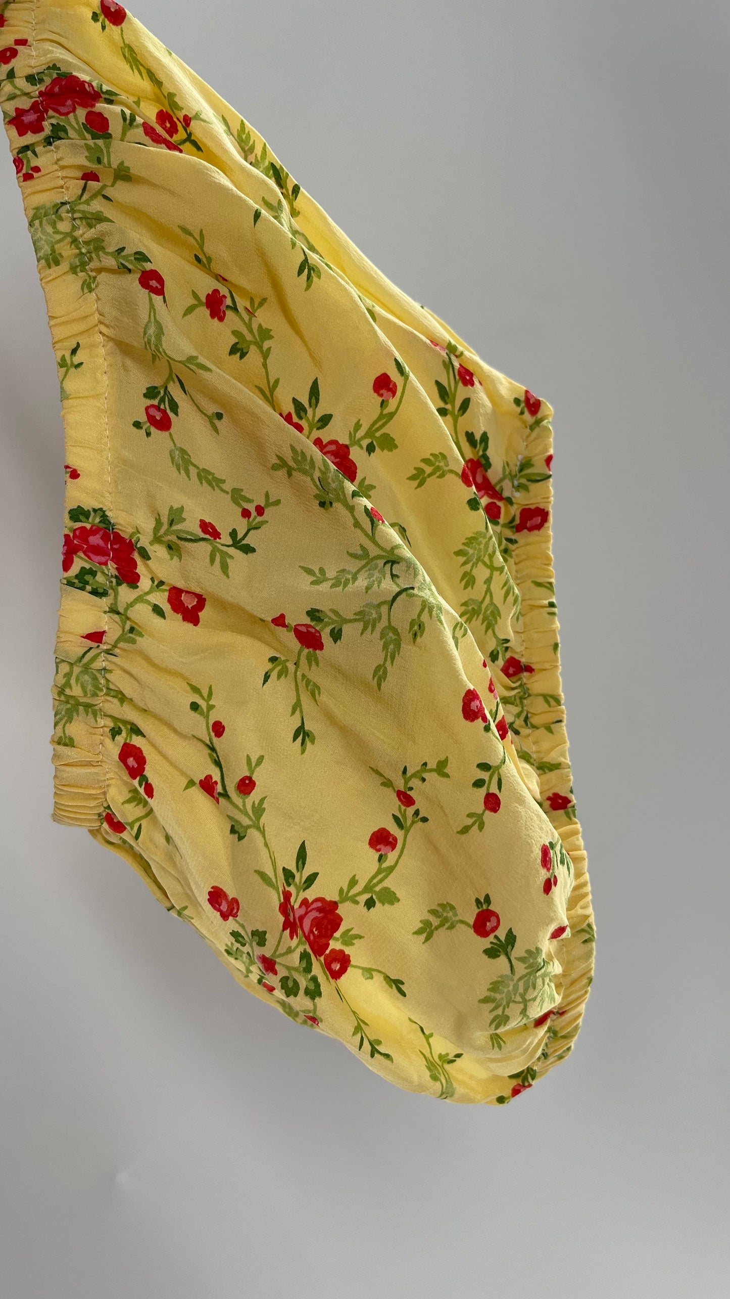 Urban Outfitters Renewal Yellow Floral Bandeau (S/M)