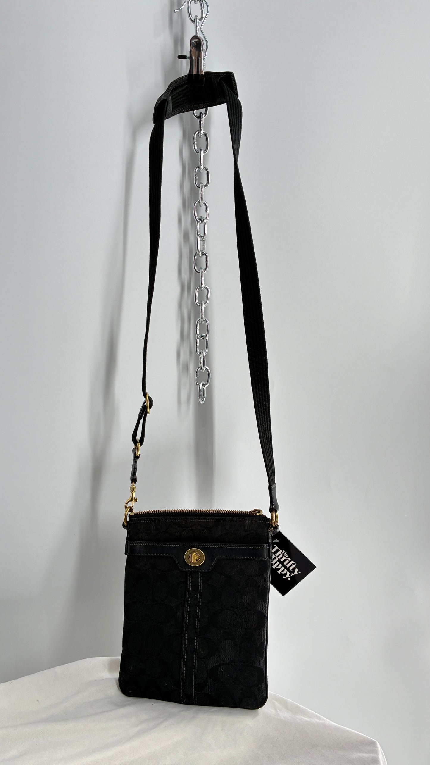 COACH Monogram Black Crossbody Purse