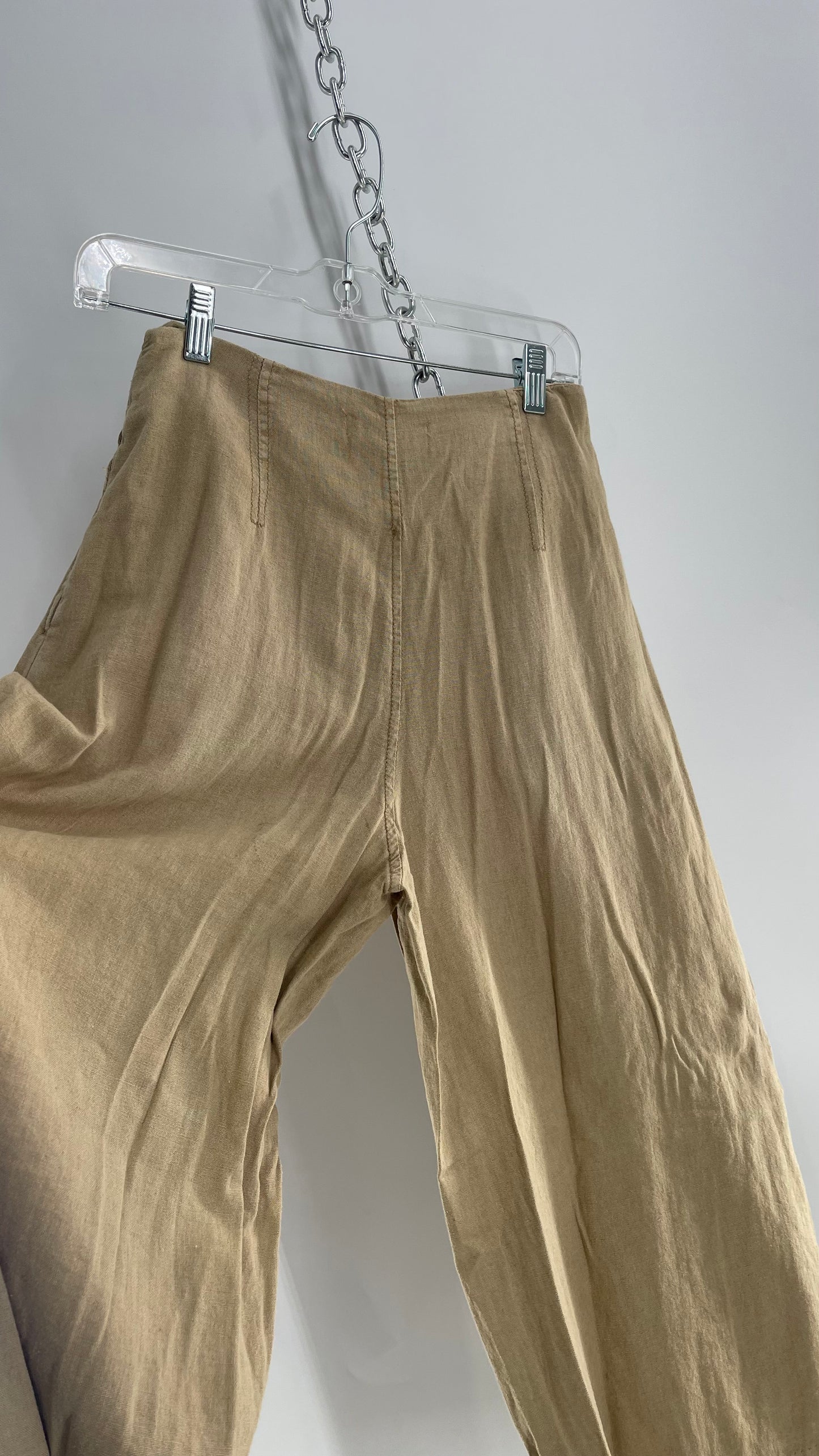 Free People Tan Cropped Wide Leg Trousers (0)