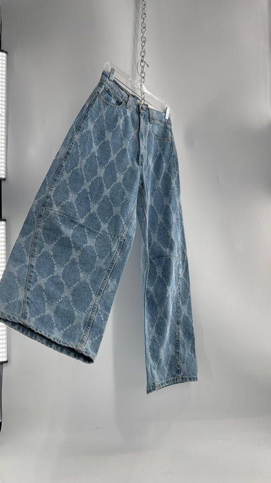 BDG Baggy Bleached Butterfly Jeans with Tags Attached (27)