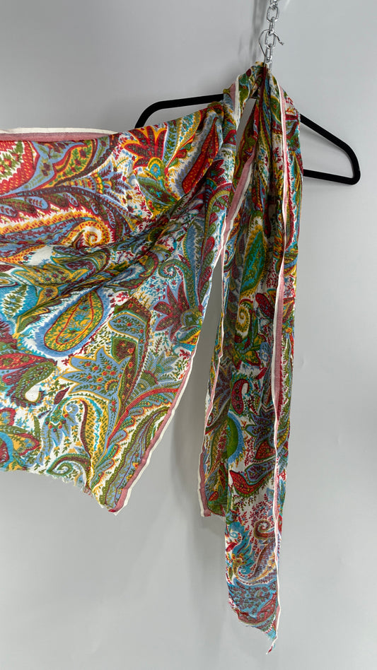Anthropologie Paisley Primary Color Scarf