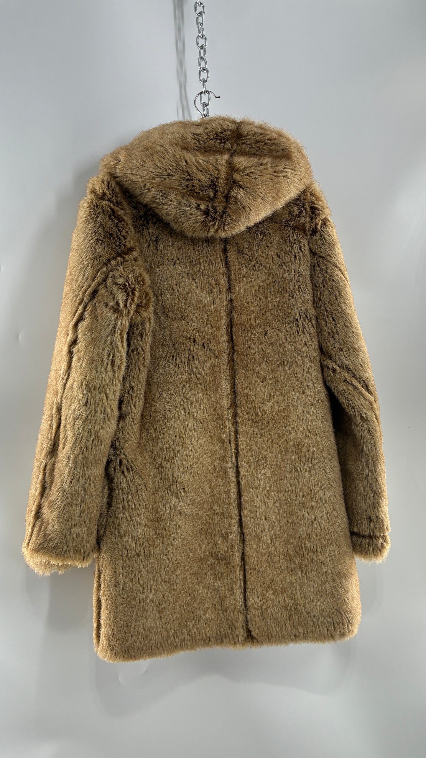 Vintage JONES NEW YORK Reversible Fur and Vegan Suede Coat (Small)