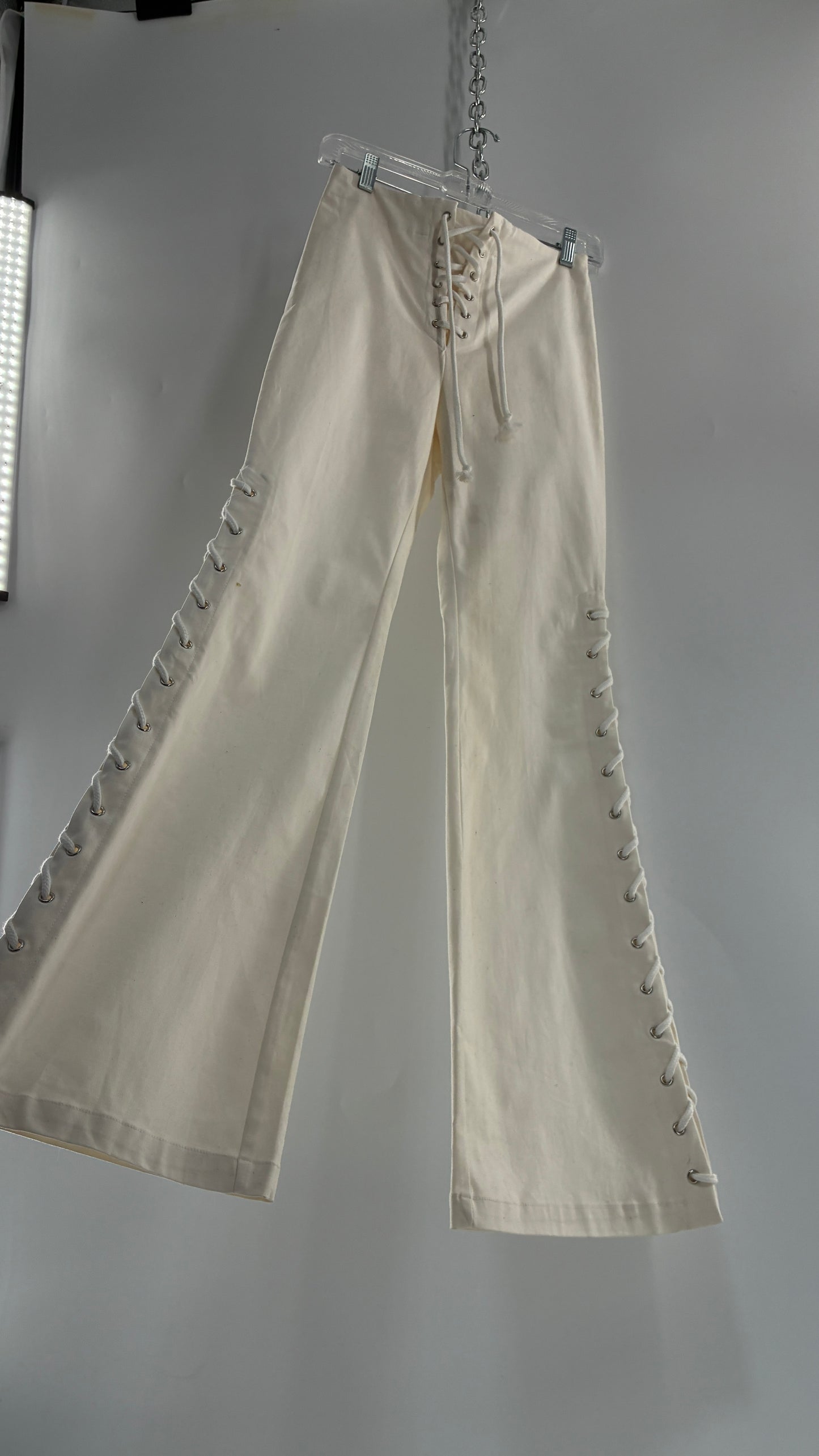 Vintage Off White Bottoms with Lace Up Closure + Legs (Small)