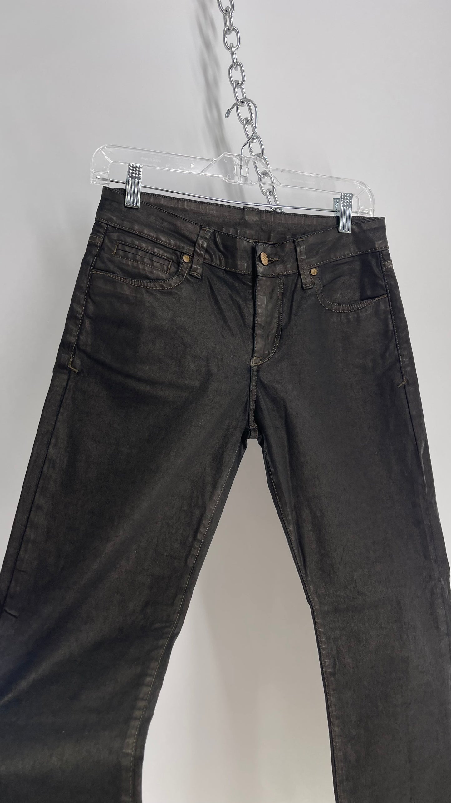 ACQUAVERDE Paris Metallic Mud Tone Jeans (28)