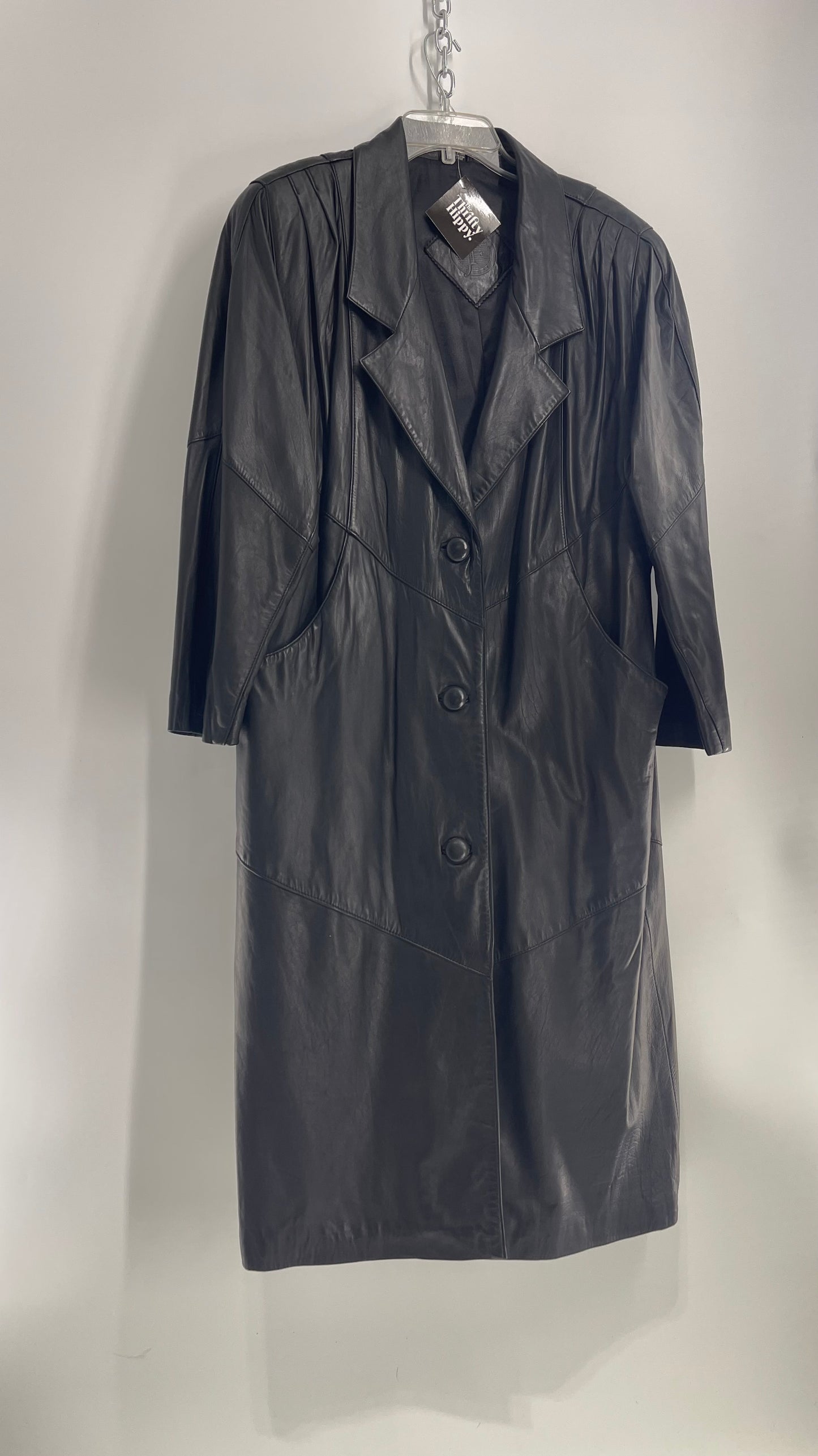 Vintage Jacqueline Ferrar Soft Leather Duster Coat (Large Petite)