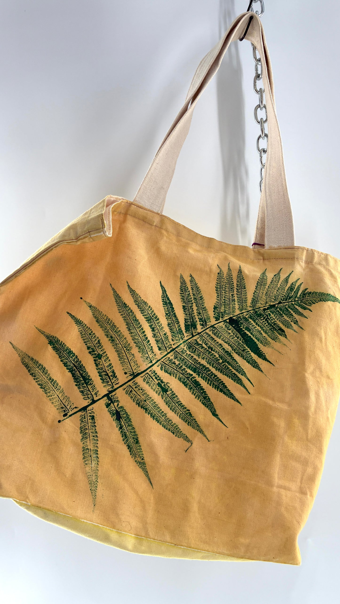 Vintage Laurel’s Originals by Laurel Anderson 100% Cotton Artisanal Hand Painter Tropical Tote Bag