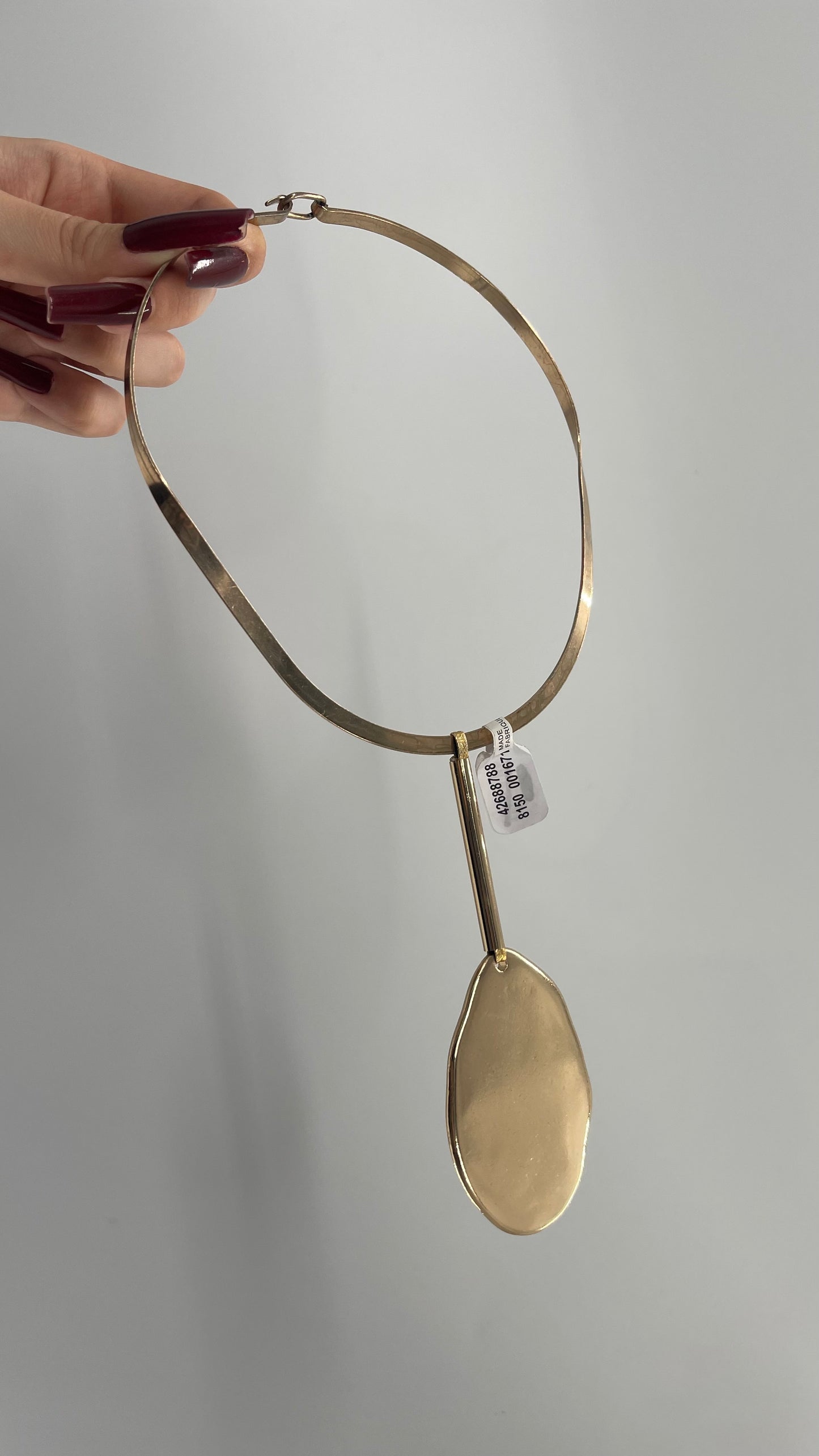 Free People Gold Choker with Pendant Detail and Tags Attached