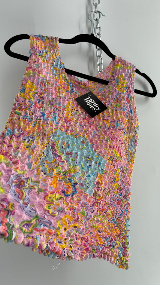 Vintage 1990s Patterned Popcorn Camisole (One Size)