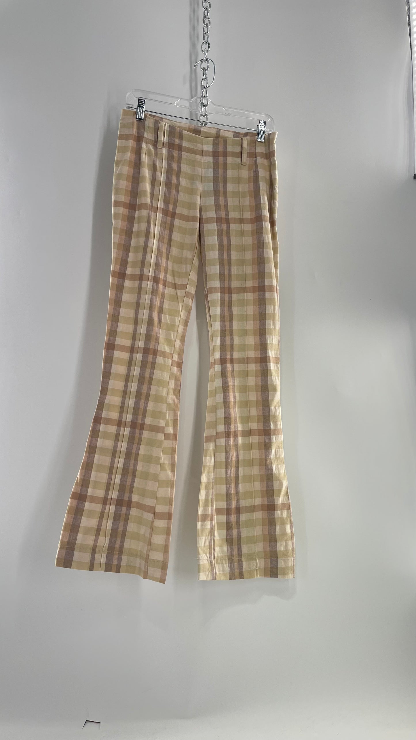 Free People Low Waisted Kickflare Gingham Picnic Pant (2)