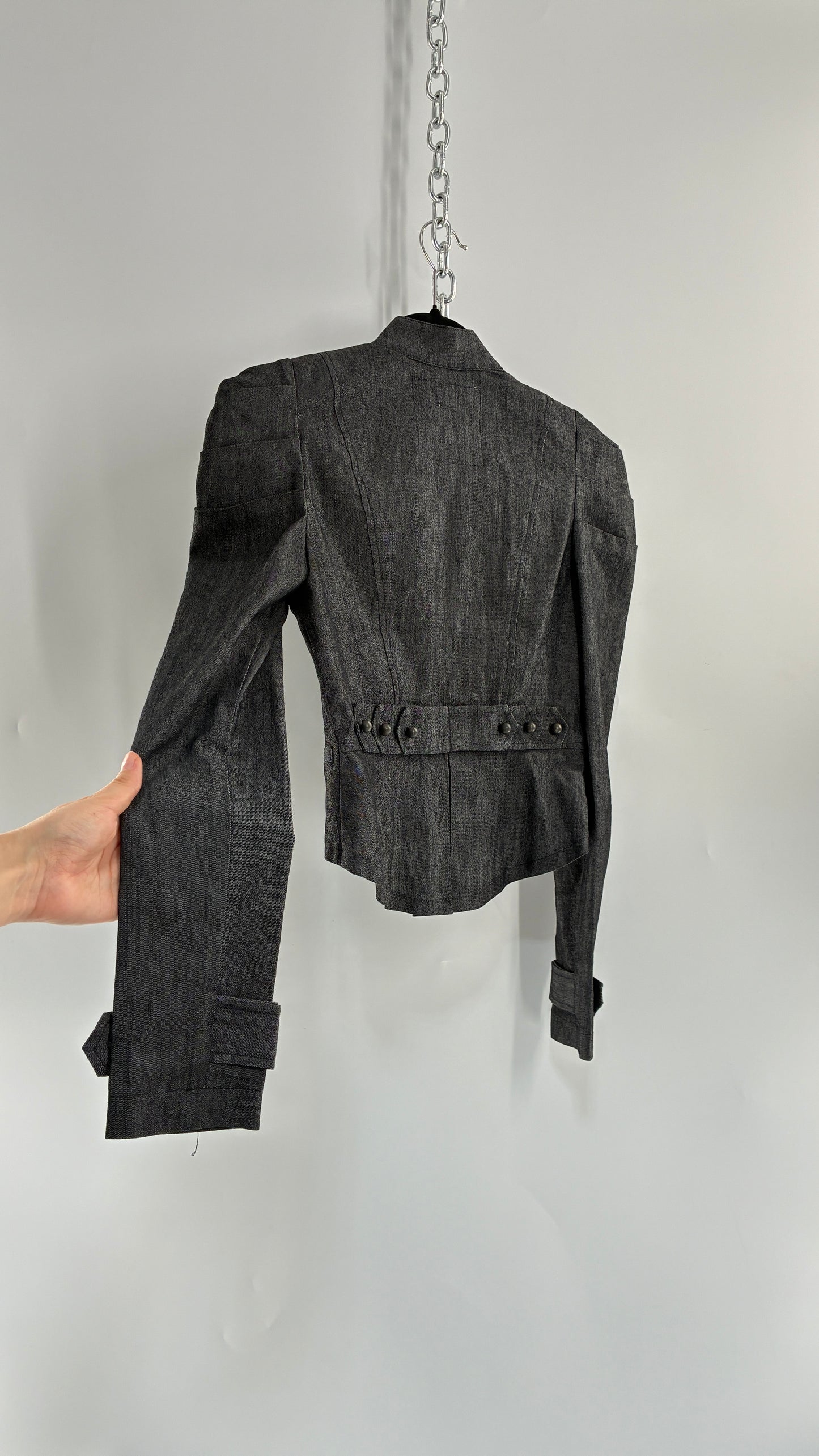 Vintage ARDEN B. Cropped Denim Drummer Jacket (XS)