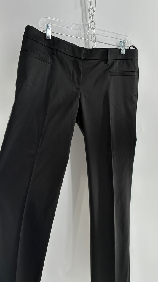 Vintage VERSACE Black Pleated Low Waisted Trouser (46/12)