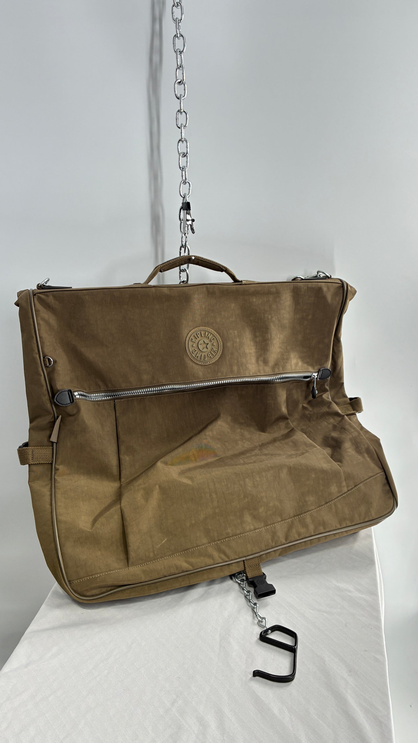 Vintage KIPLING Folding Travel Clothing Organizer Garment Bag