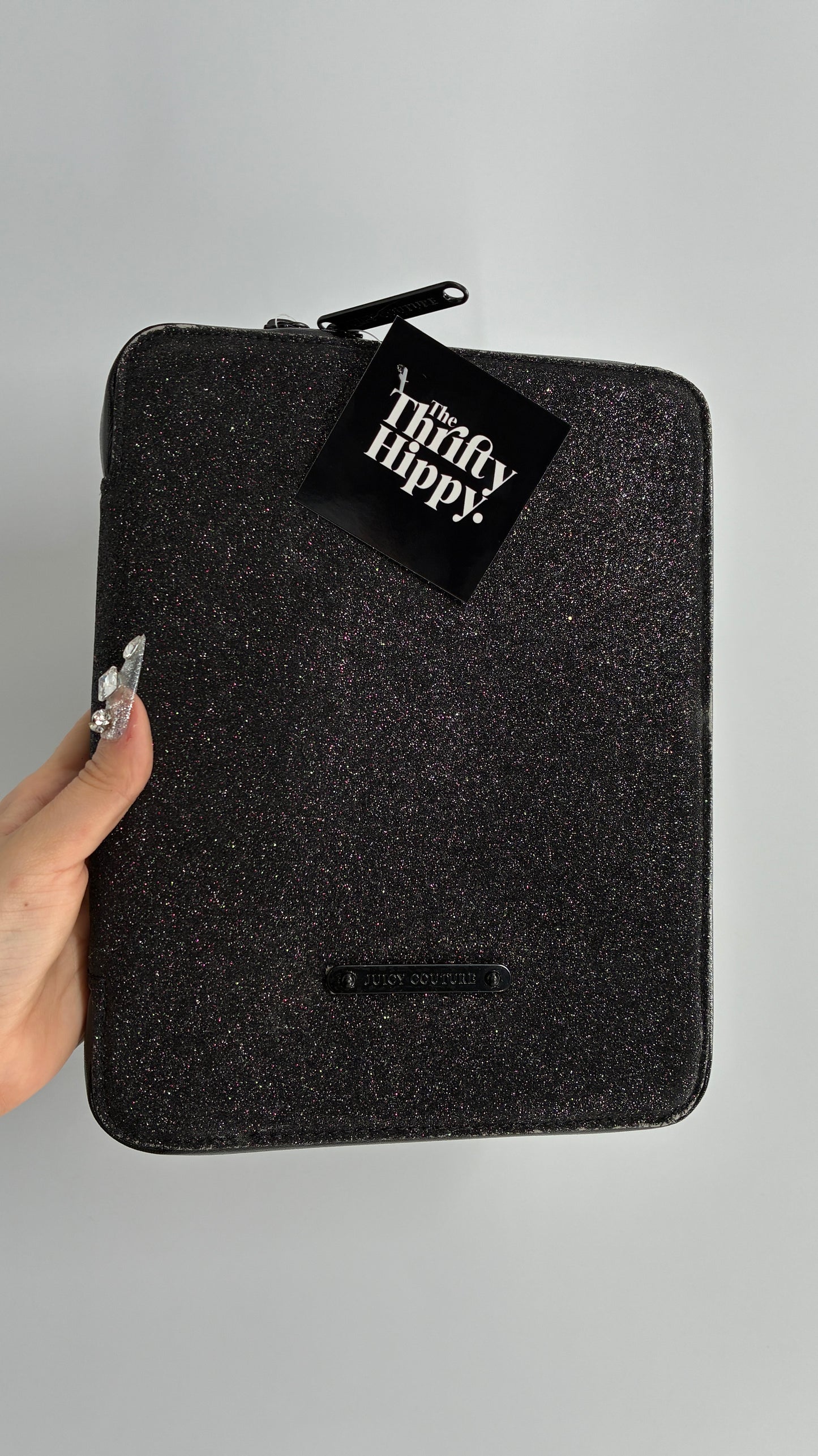 Vintage JUICY COUTURE Black Glitter Case with Tags Attached