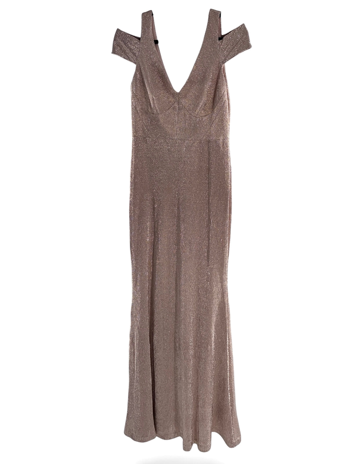CALVIN KLEIN Nudish Pink Shimmer Sheen Mermaid Dress (10)