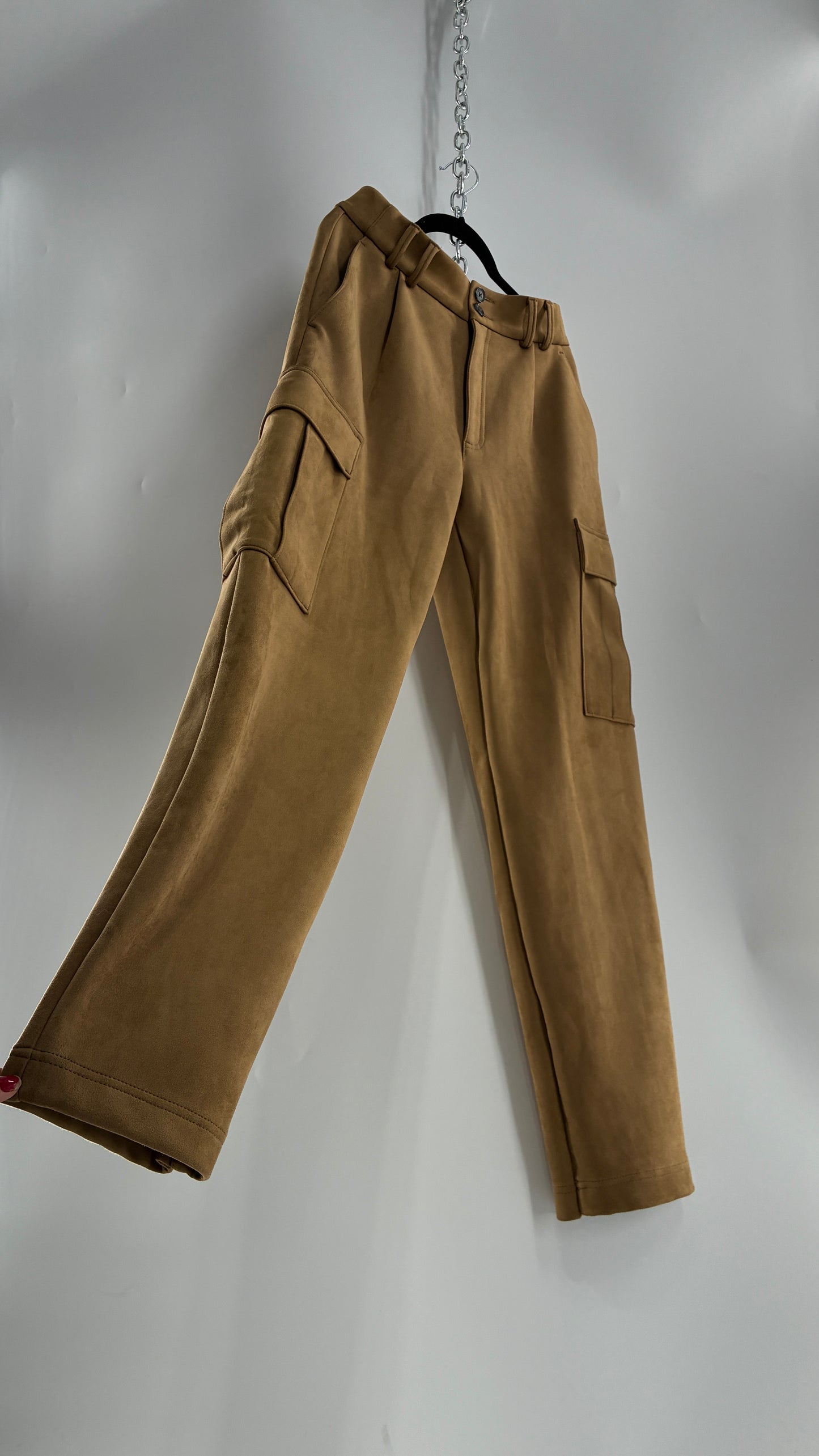 BANANA REPUBLIC Ultra Thick Baggy Vegan Suede Comfy Cargos (4)
